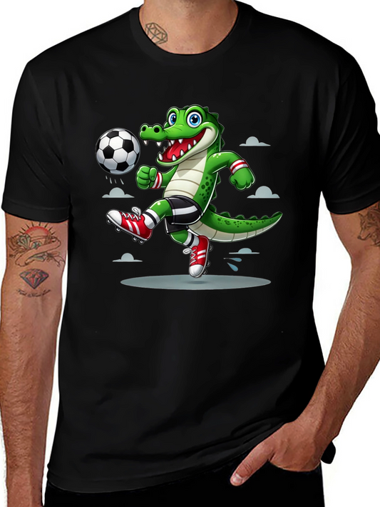 Alligator Soccer T-Shirt - Cool Sports Graphic Tee