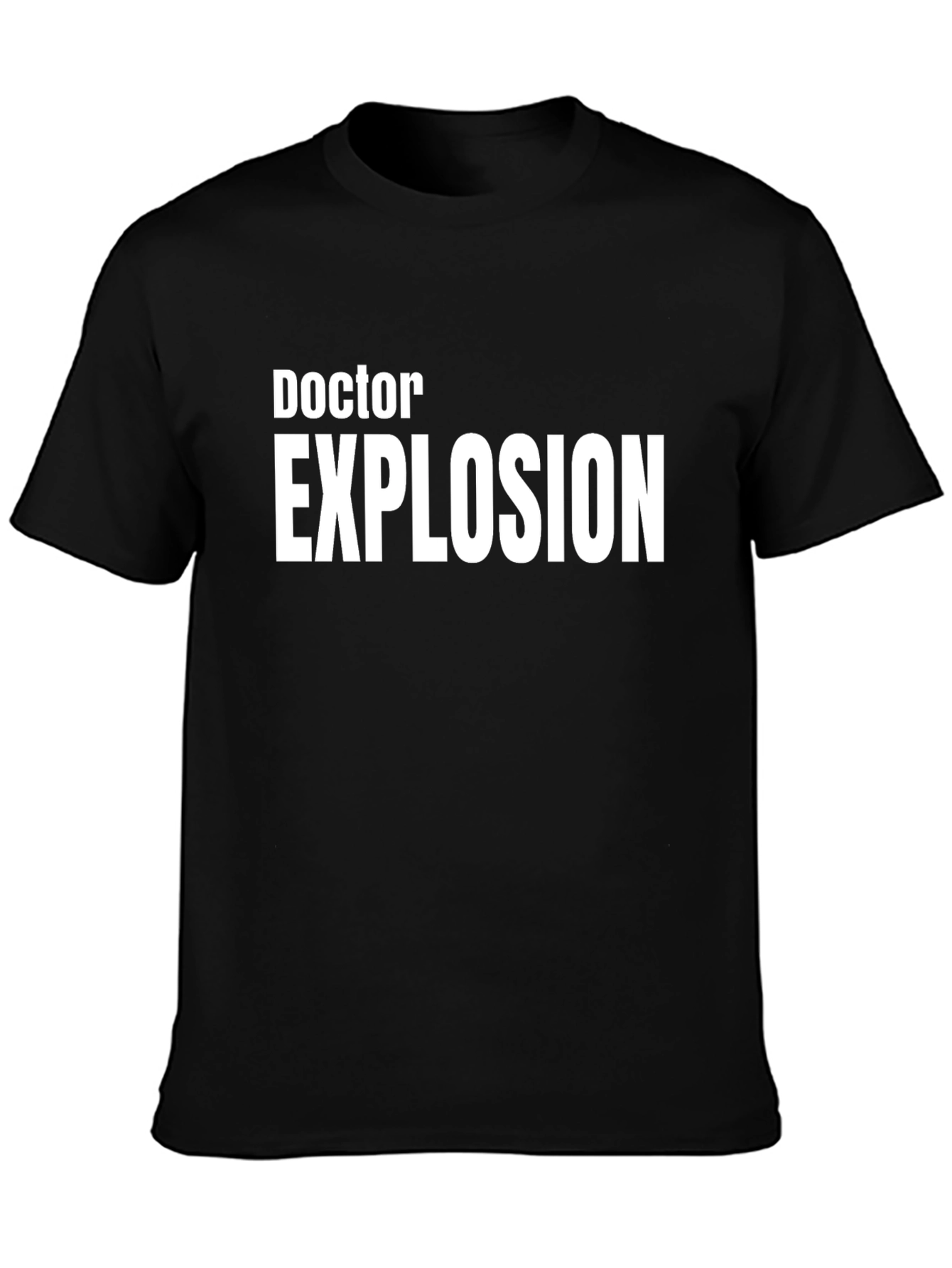 Doctor Explosion Graphic Tee - Black Cotton T-Shirt