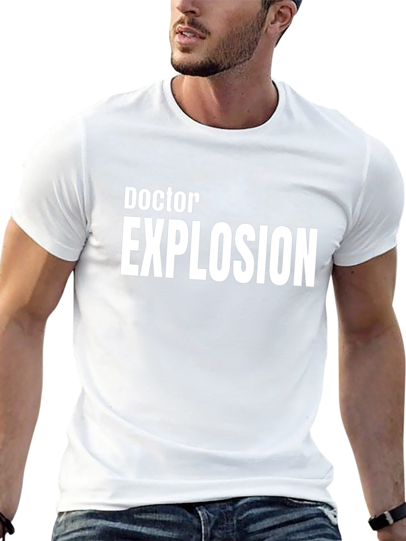 Doctor Explosion Graphic Tee - Black Cotton T-Shirt