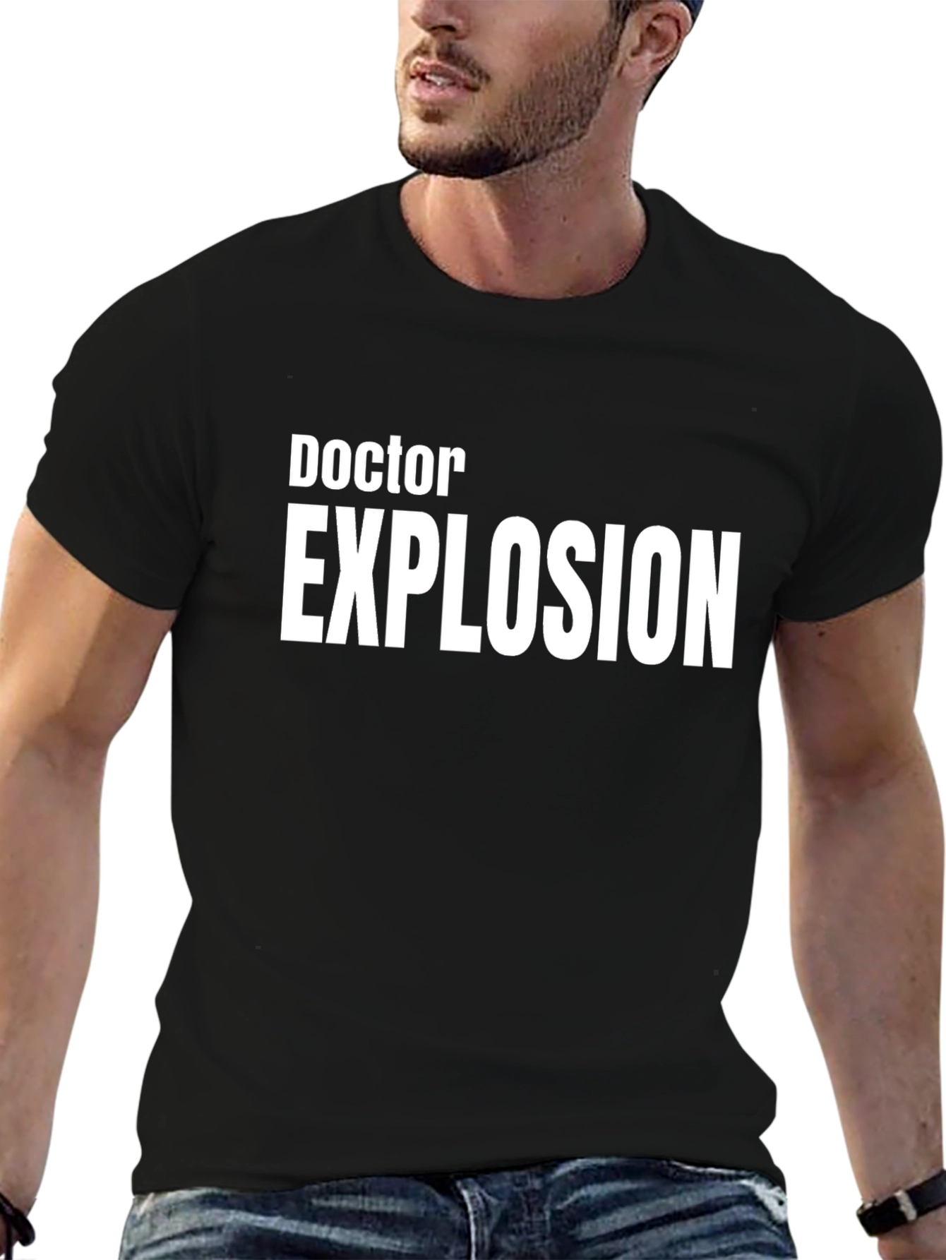 Doctor Explosion Graphic Tee - Black Cotton T-Shirt