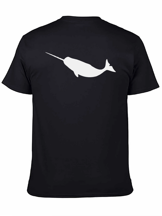 Narwhal Graphic Tee - Black Cotton Comfort