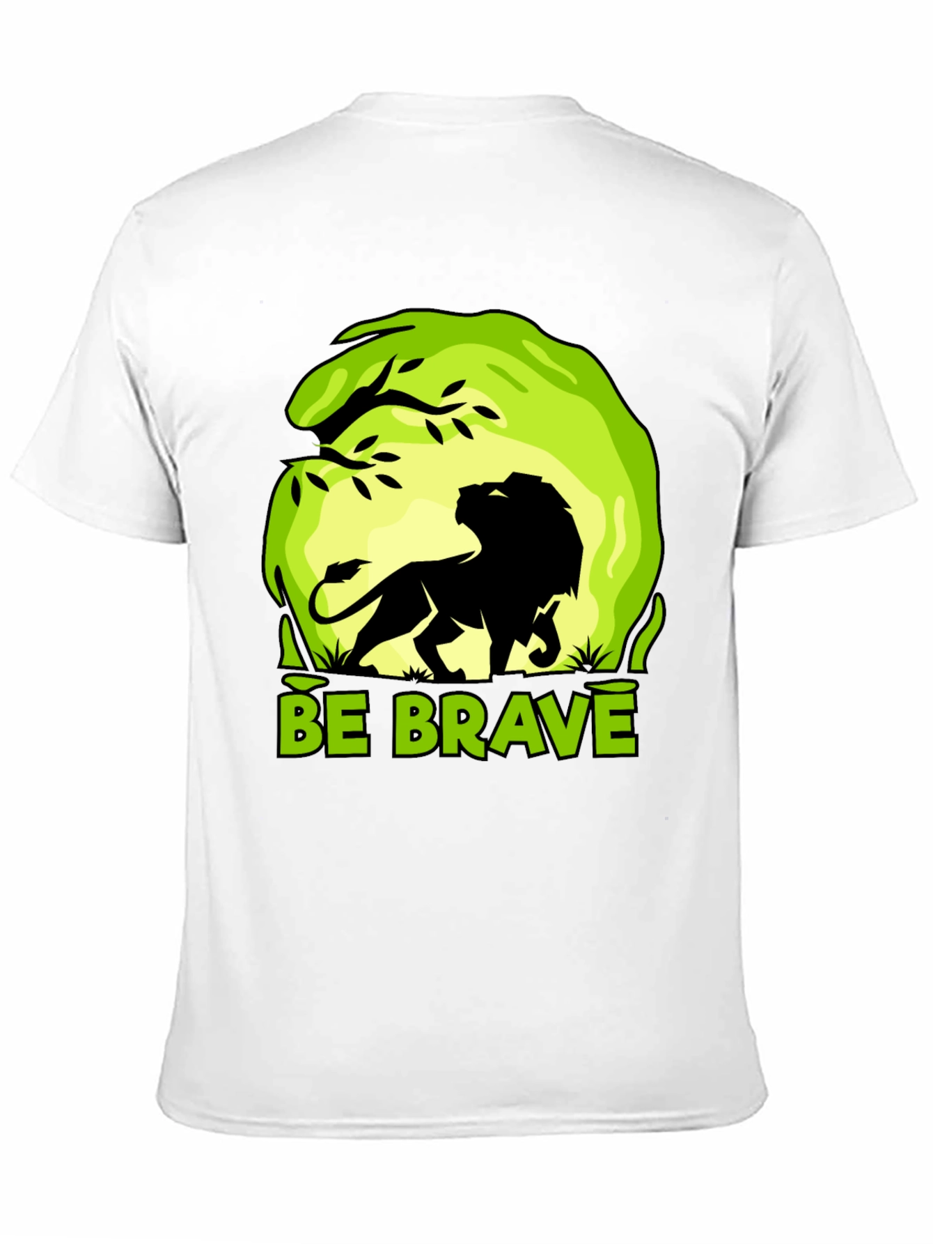 Be Brave Lion Graphic Tee - Mens Black T-Shirt