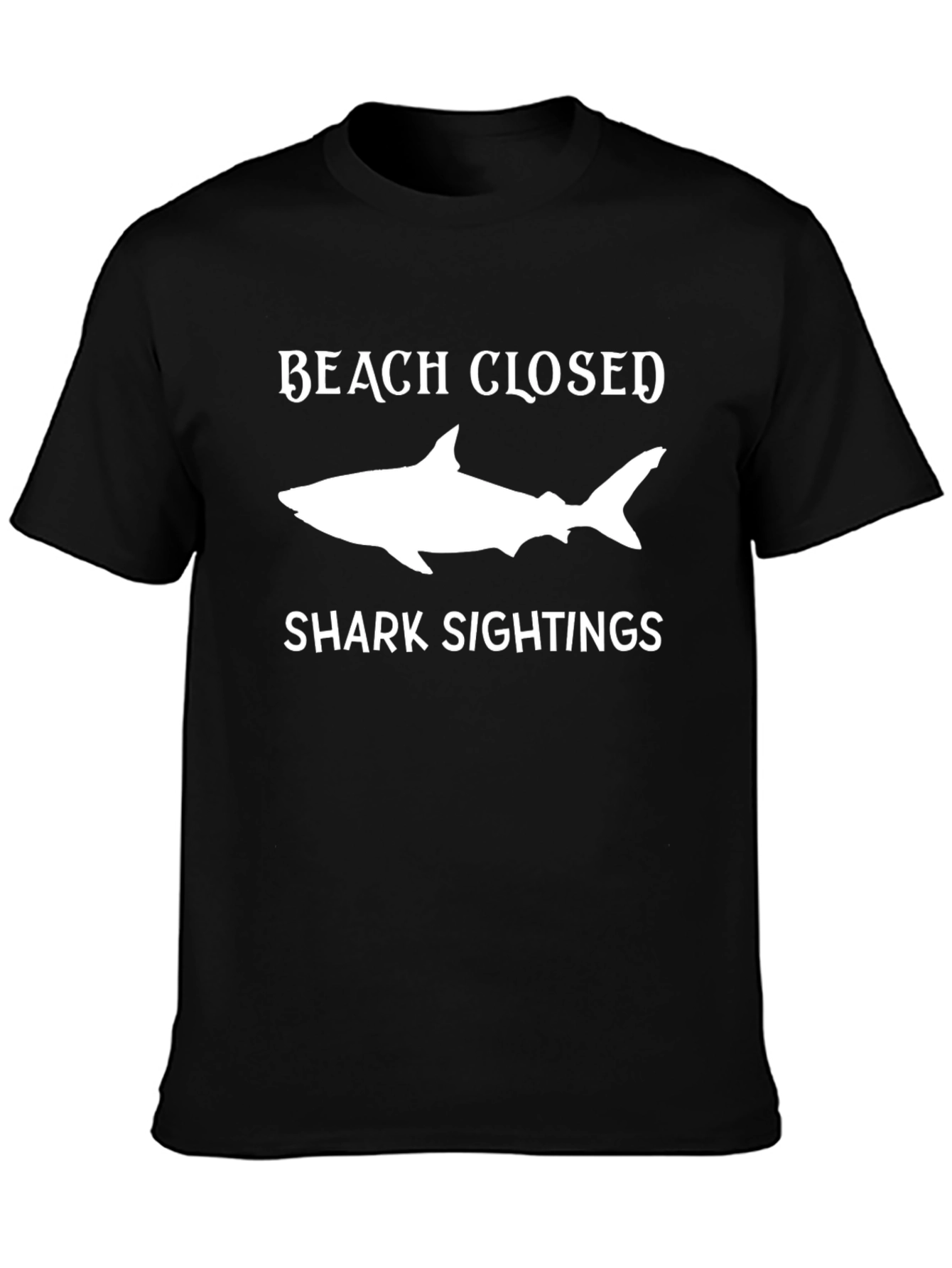 Beach Closed Shark Sightings Graphic Tee