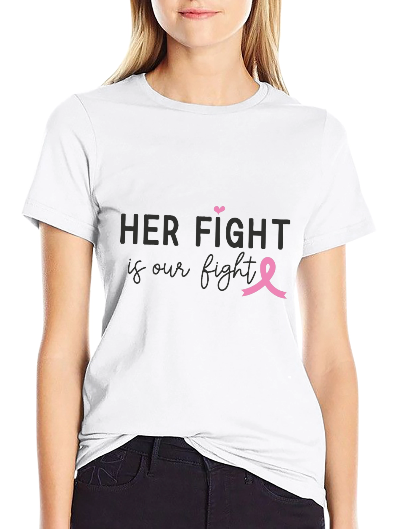 Her Fight is Our Fight Breast Cancer Awareness T-Shirt