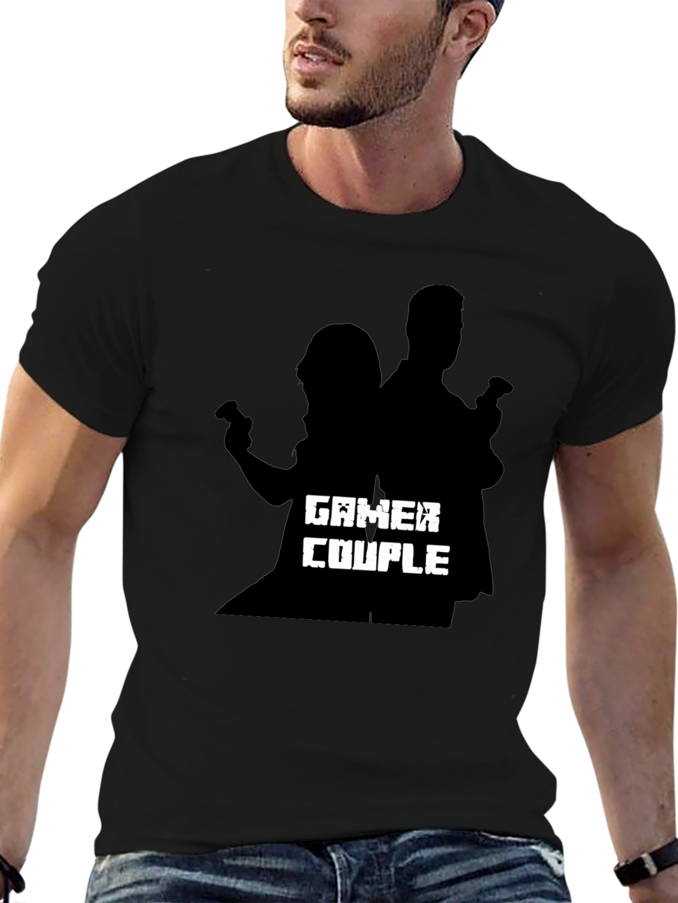 Gamer Couple Black T-Shirt