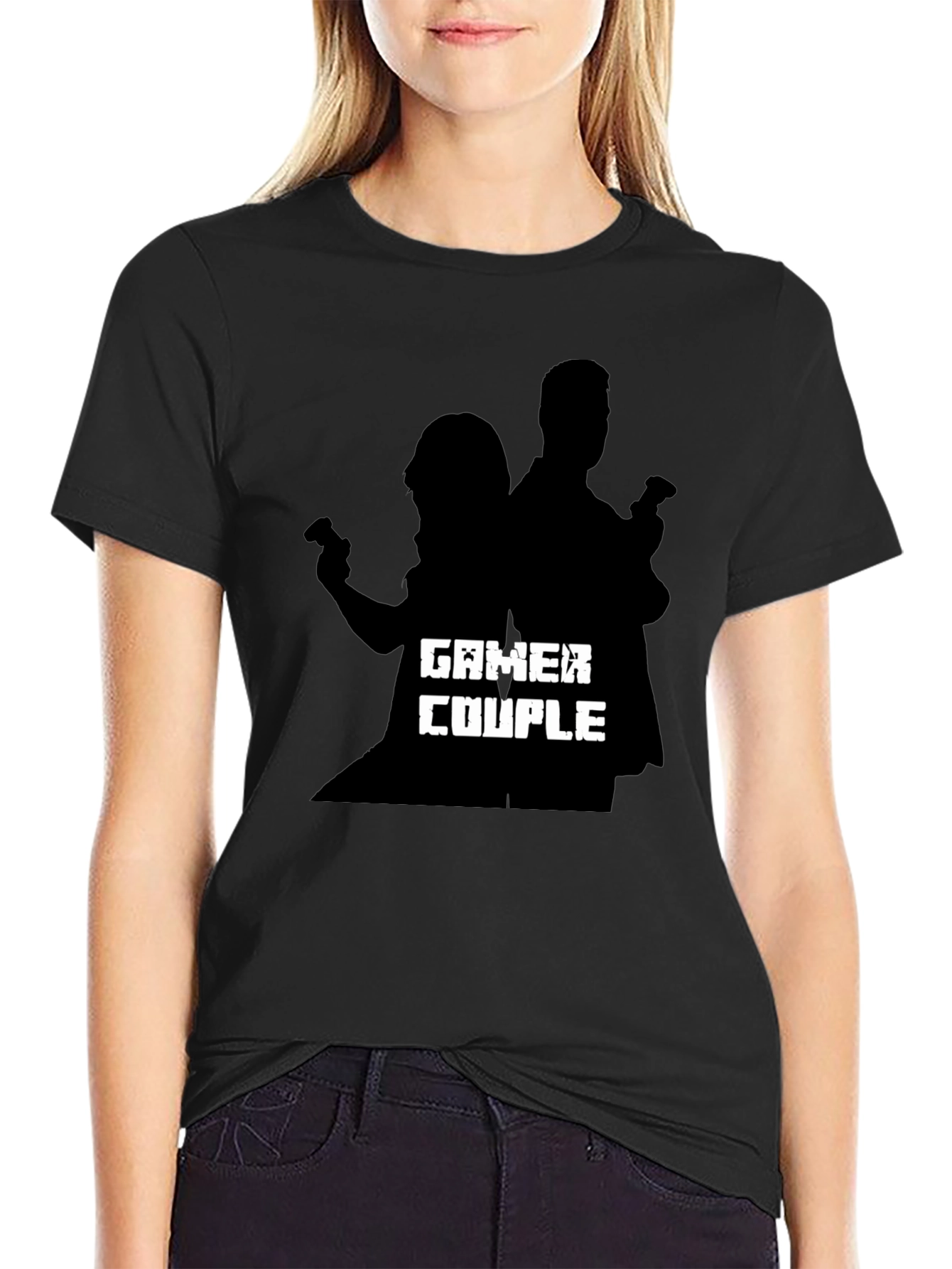 Gamer Couple Black T-Shirt