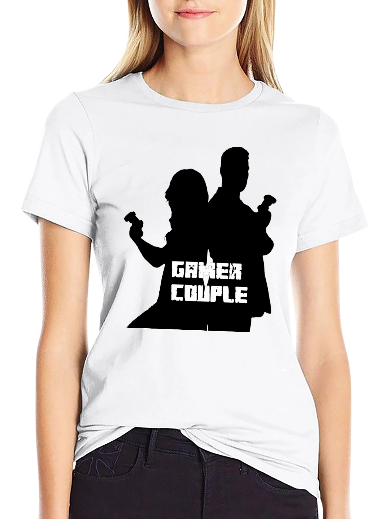 Gamer Couple Black T-Shirt