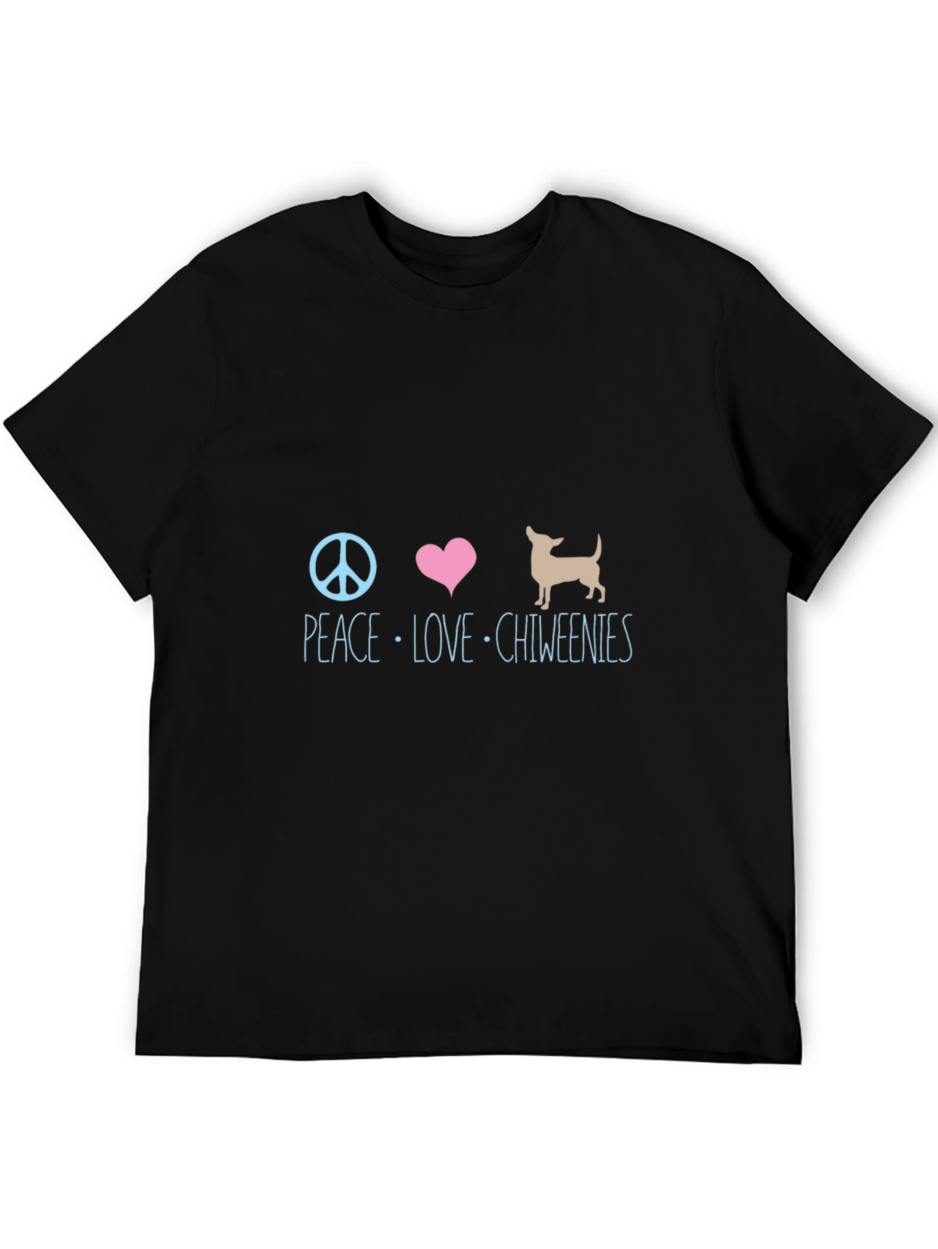 Peace Love Chiweenies Graphic T-Shirt