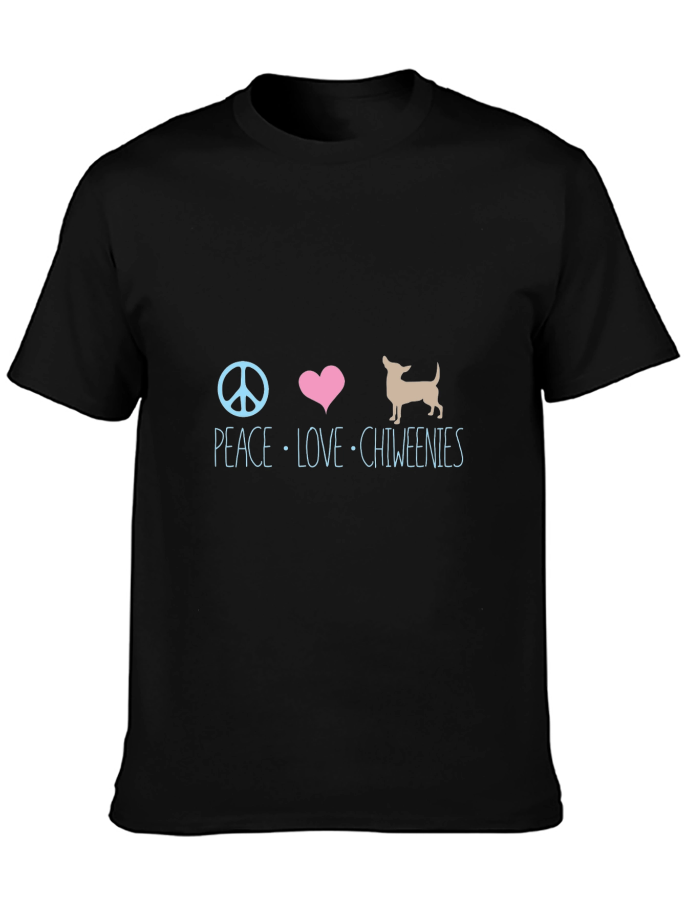Peace Love Chiweenies Graphic T-Shirt