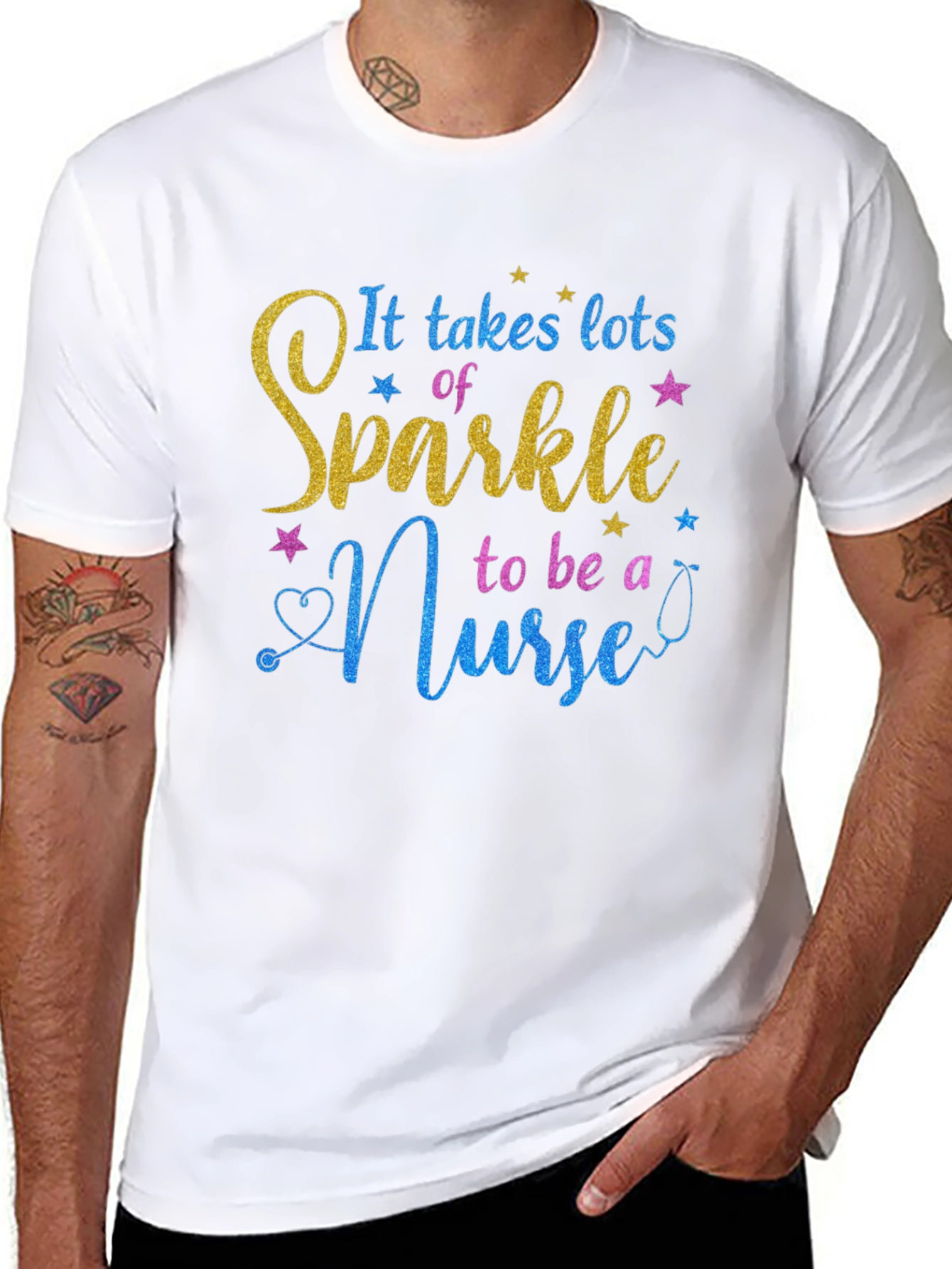 Sparkle Nurse Graphic Tee