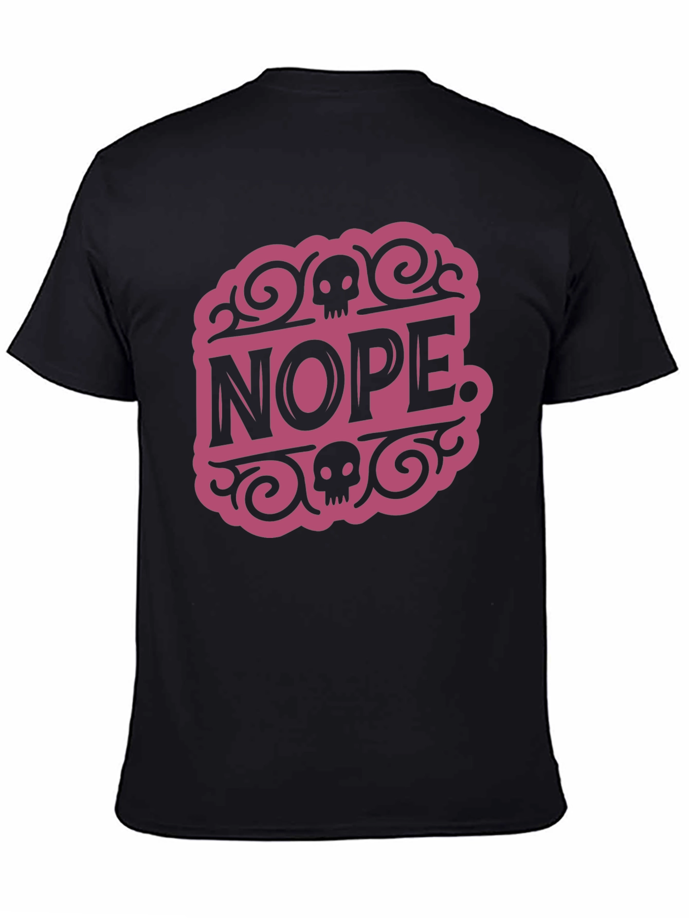 Nope Skull Graphic T-Shirt - Funny Casual Tee