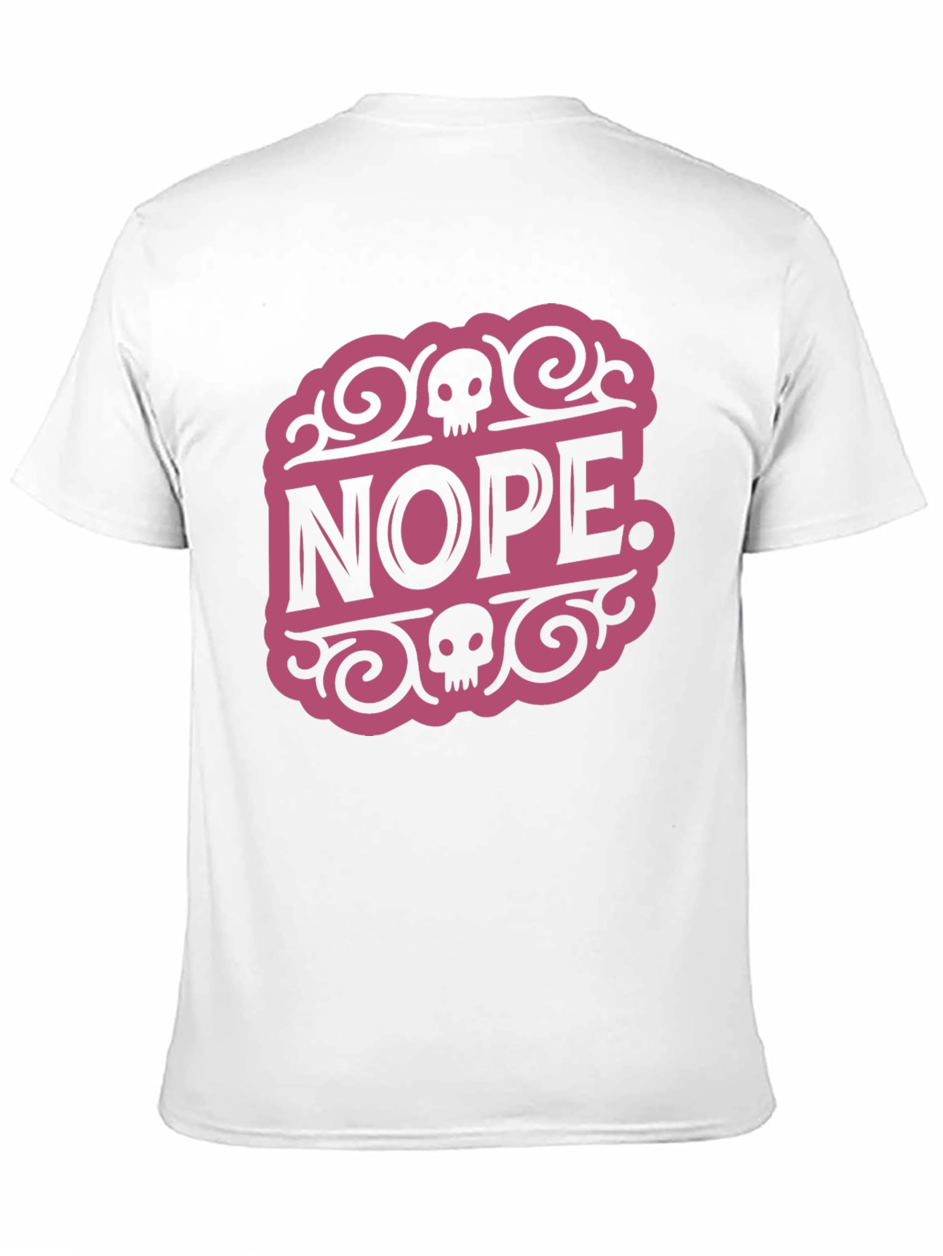 Nope Skull Graphic T-Shirt - Funny Casual Tee