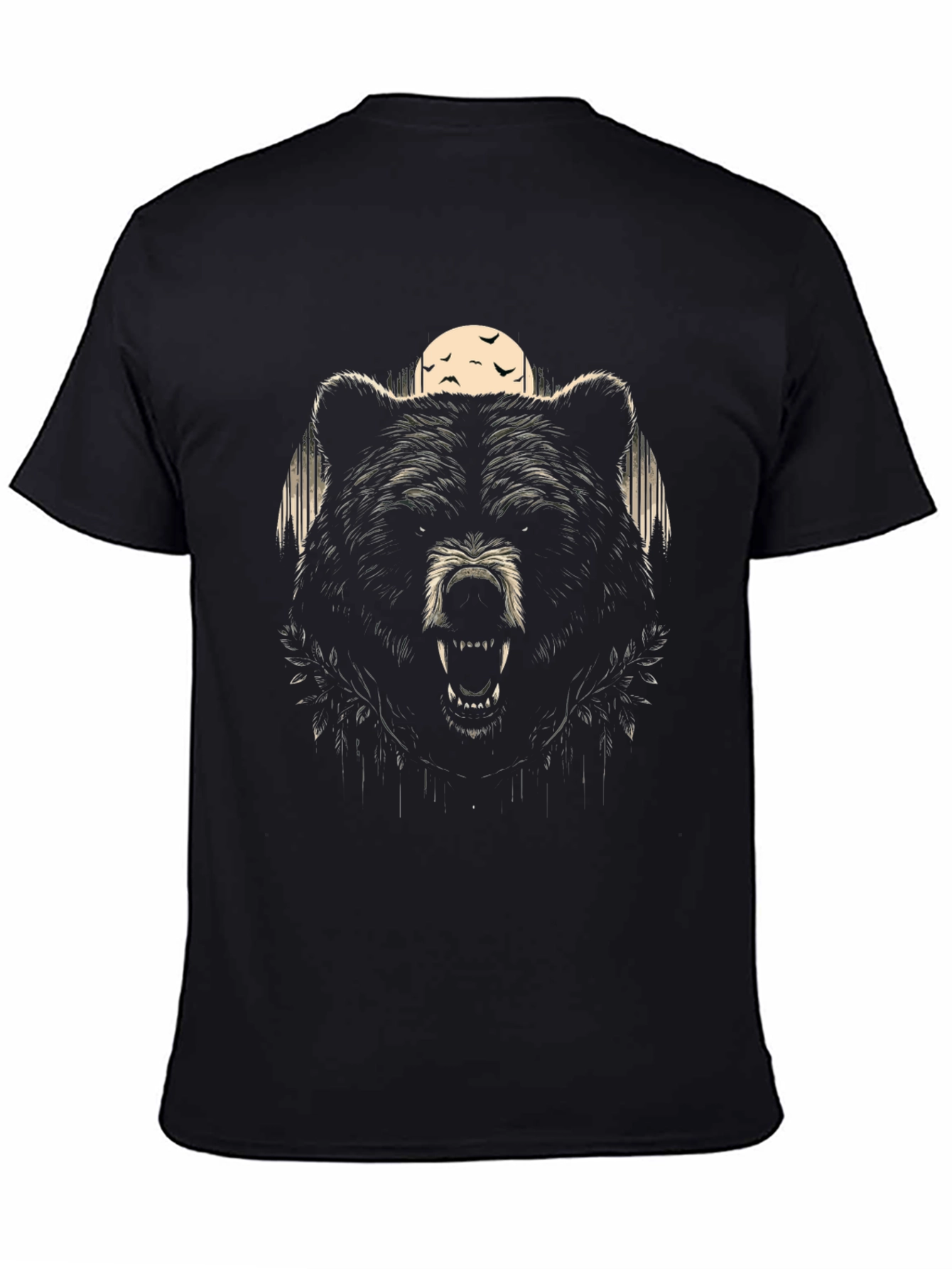 Mens Black Bear Graphic T-Shirt