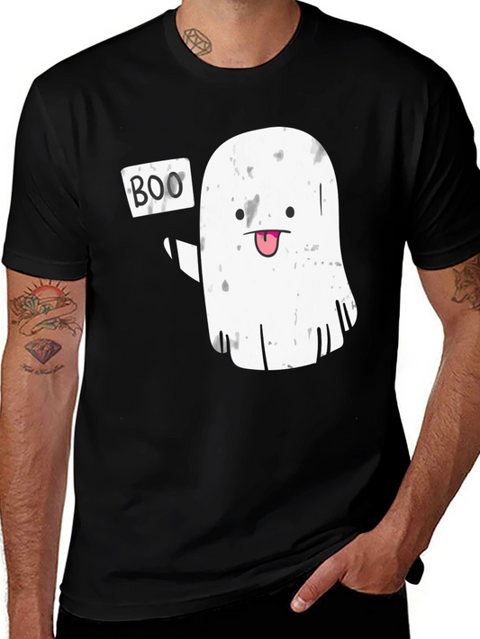 Boo! Ghost Graphic Novelty T-Shirt - Halloween Ready