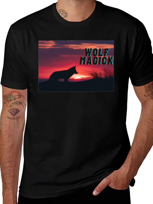 Wolf Magick Graphic T-Shirt - Sunset Silhouette