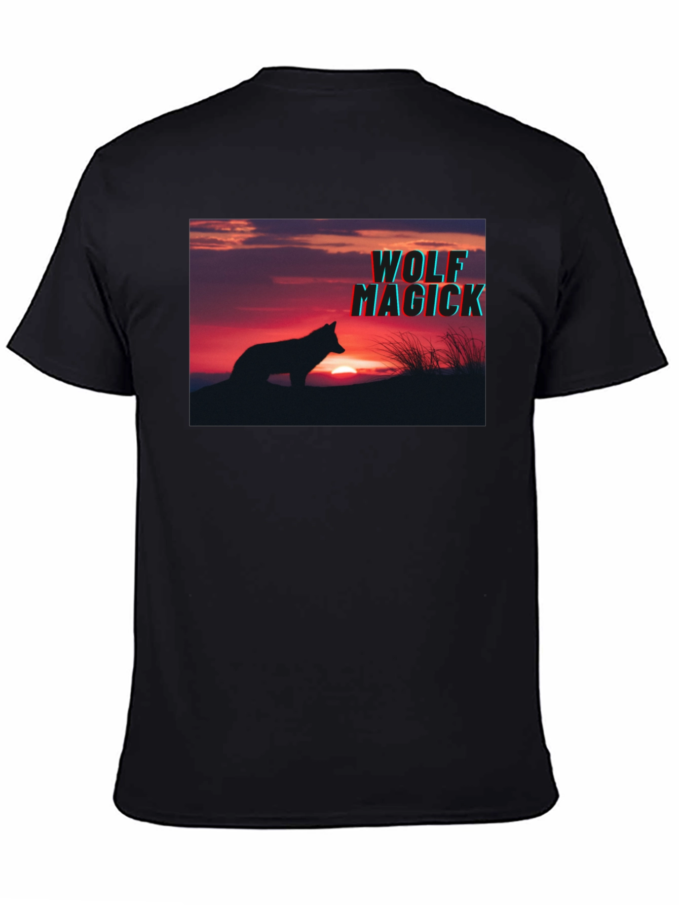 Wolf Magick Graphic T-Shirt - Sunset Silhouette