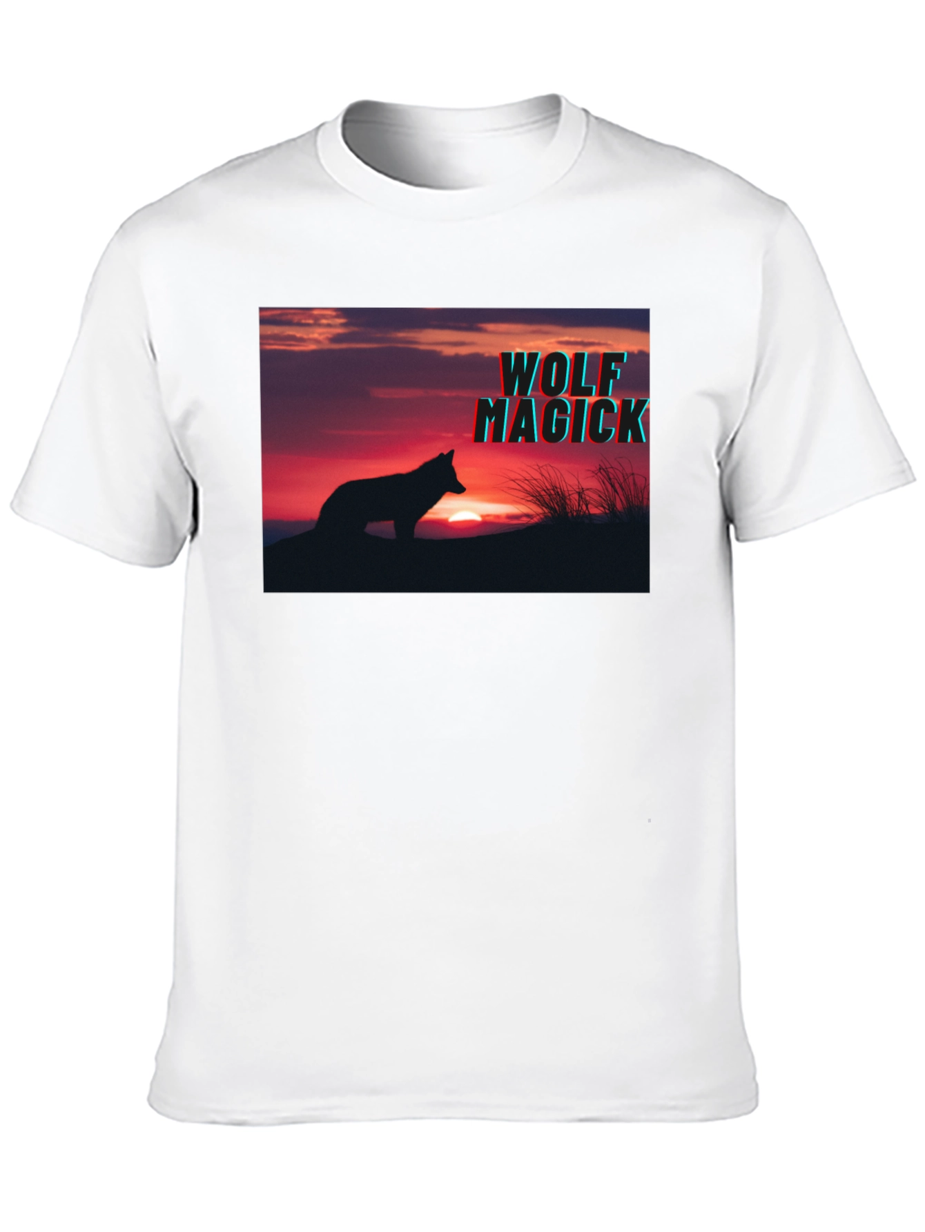 Wolf Magick Graphic T-Shirt - Sunset Silhouette