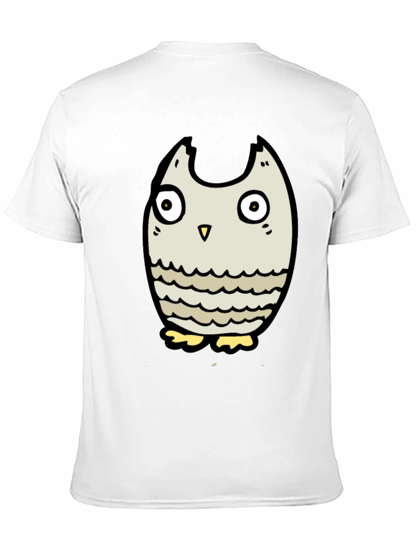 Black Owl Graphic Tee - Mens Cartoon Owl T-Shirt