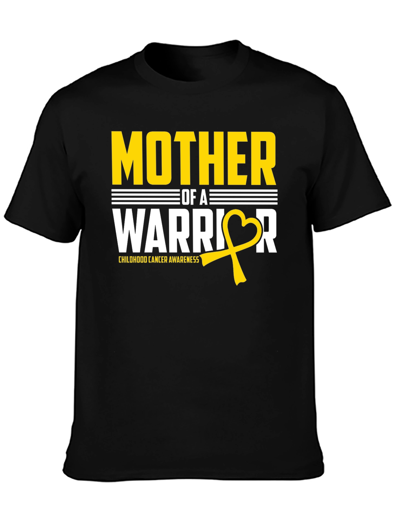 Mother of a Warrior Childhood Cancer Awareness T-Shirt