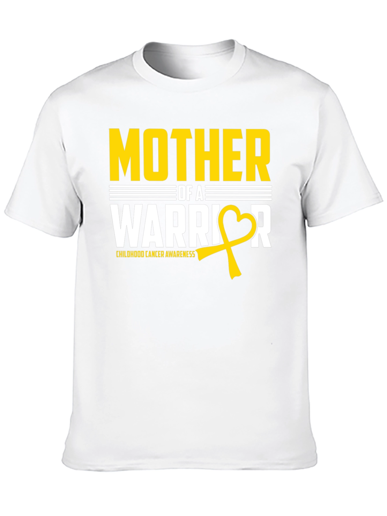 Mother of a Warrior Childhood Cancer Awareness T-Shirt