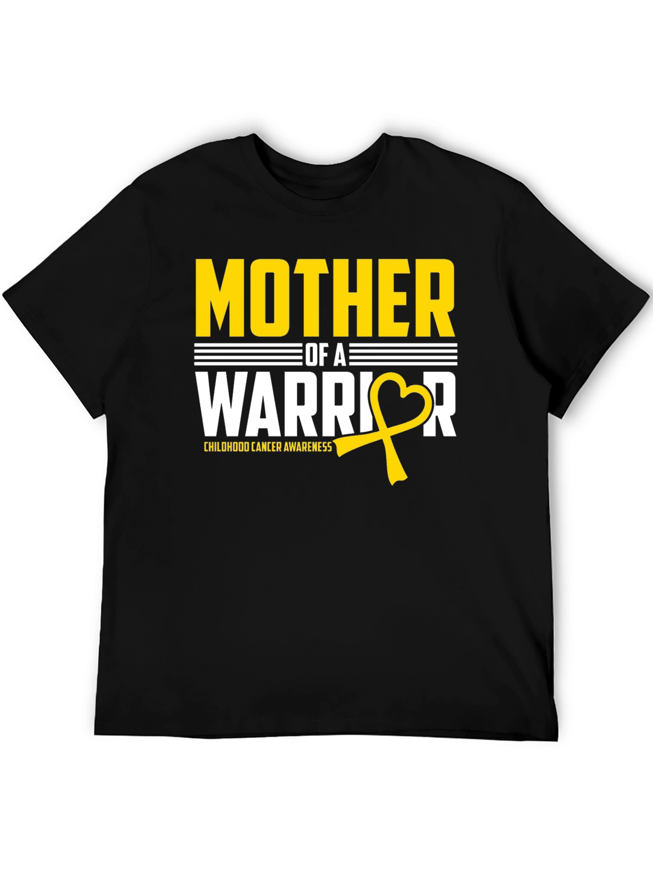 Mother of a Warrior Childhood Cancer Awareness T-Shirt