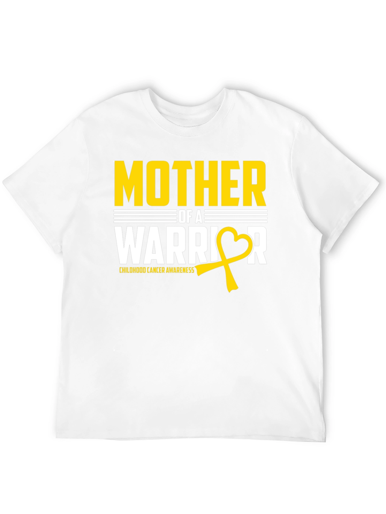 Mother of a Warrior Childhood Cancer Awareness T-Shirt