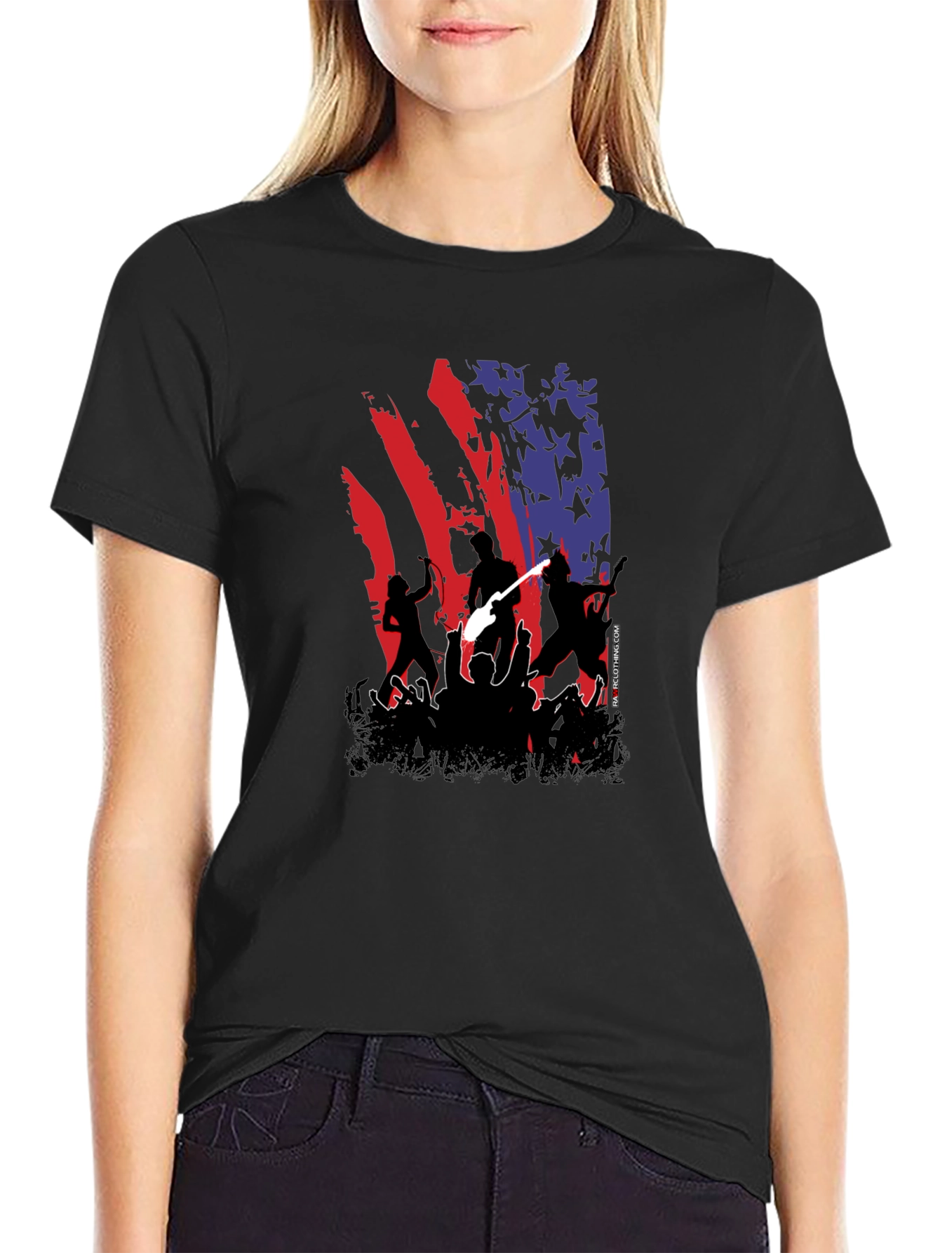 American Flag Concert Tee - Patriotic Rock
