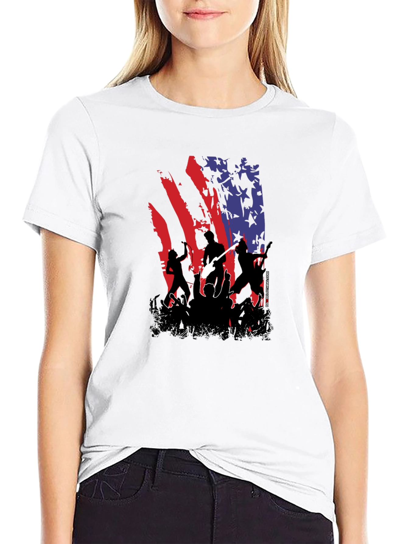 American Flag Concert Tee - Patriotic Rock