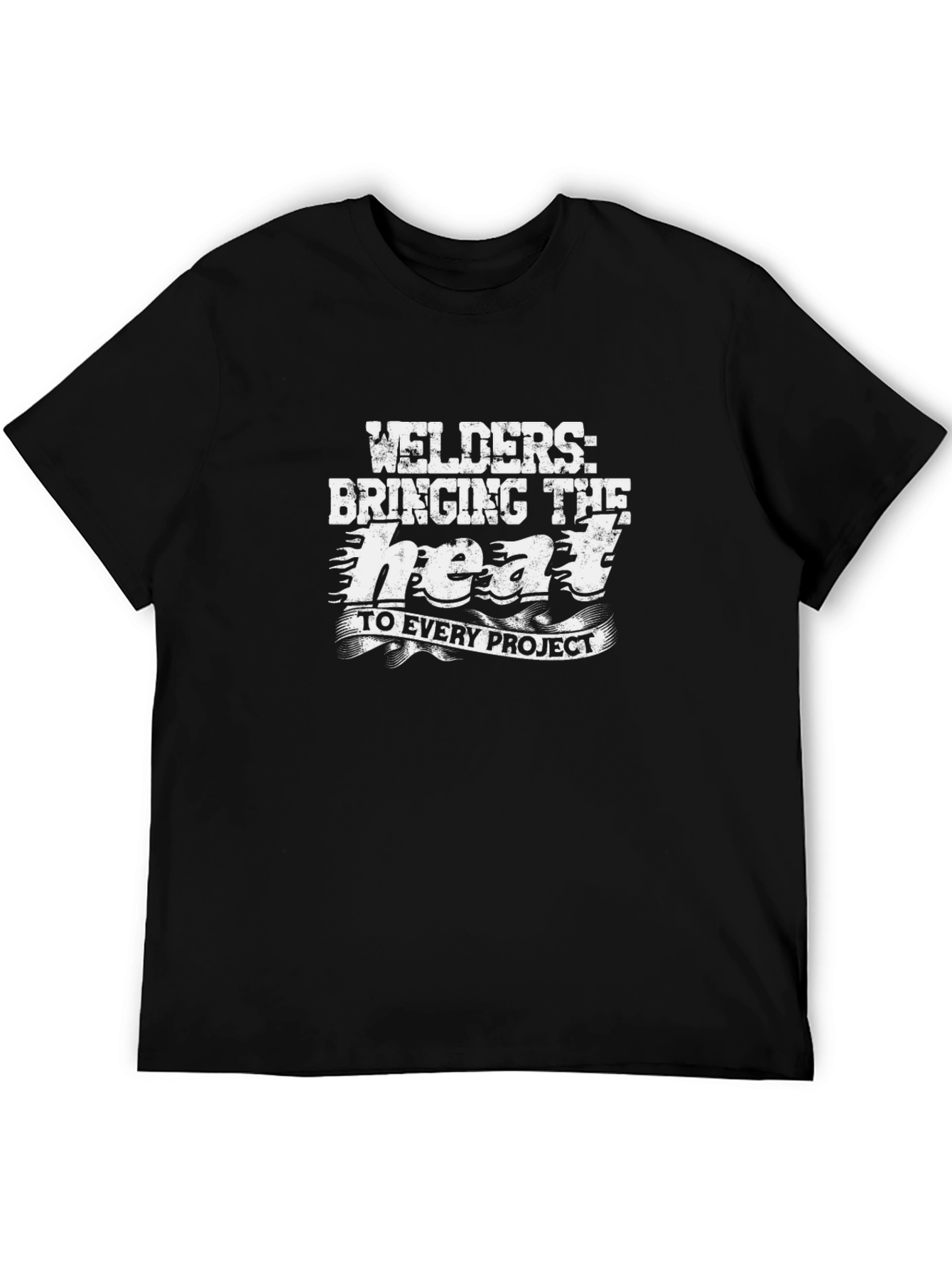 Welders Bringing The Heat Black Graphic T-Shirt