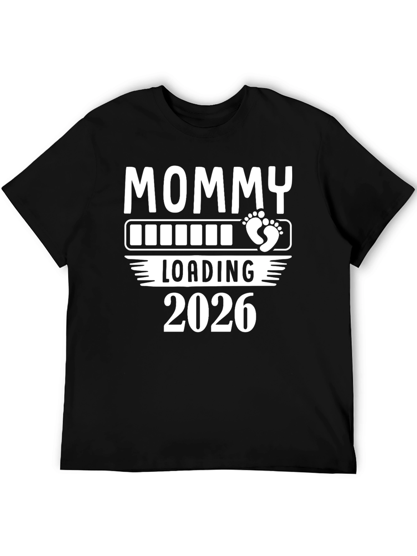 Mommy Loading 2026 Graphic Tee - Pregnancy Announcement T-Shirt