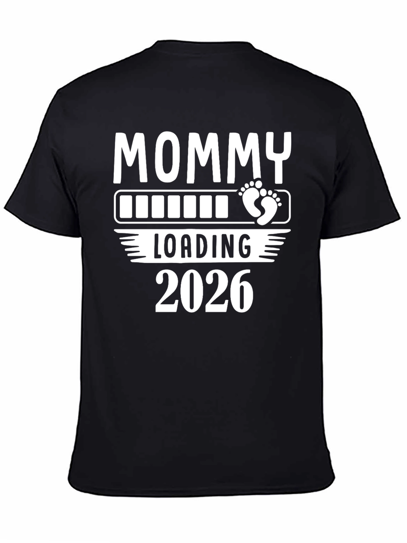 Mommy Loading 2026 Graphic Tee - Pregnancy Announcement T-Shirt