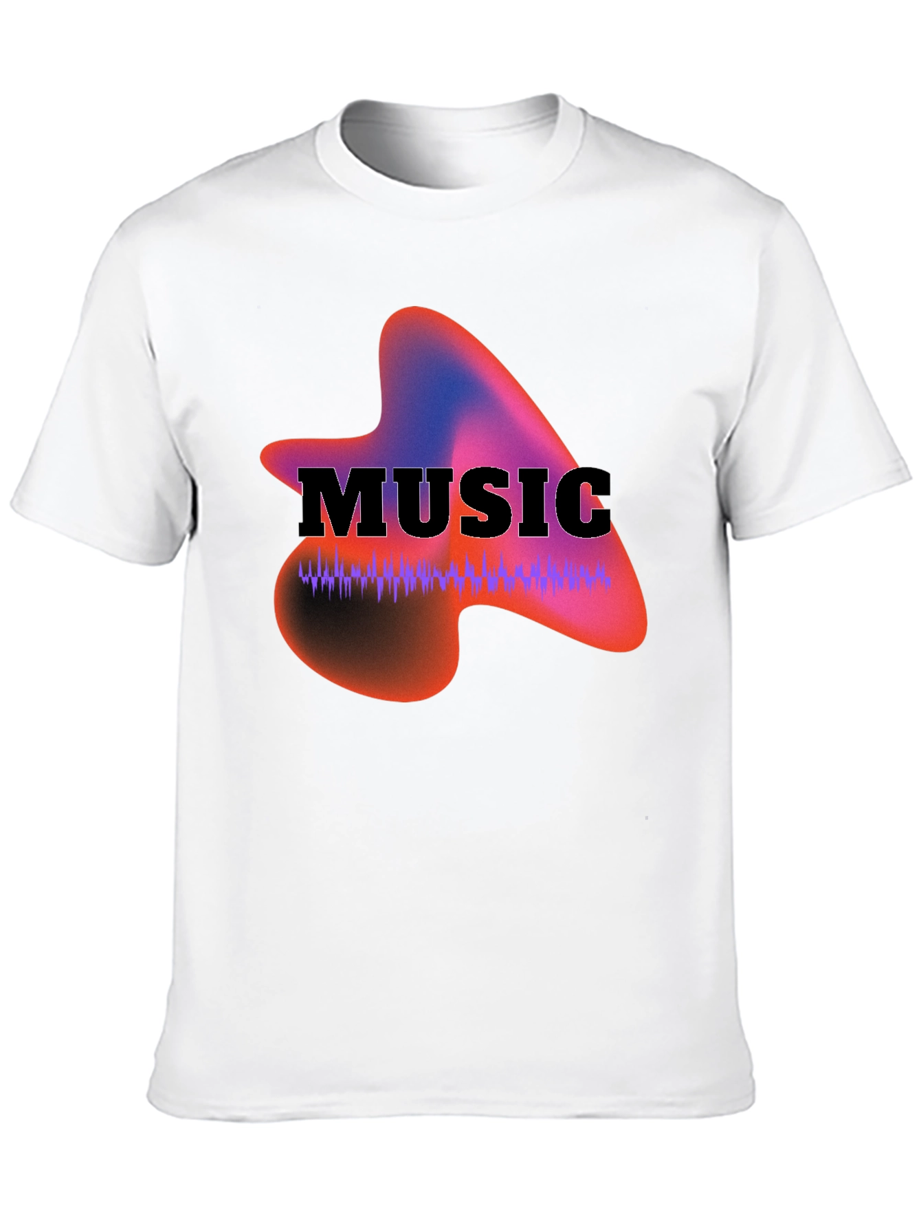 Music Waveform Graphic Black T-Shirt