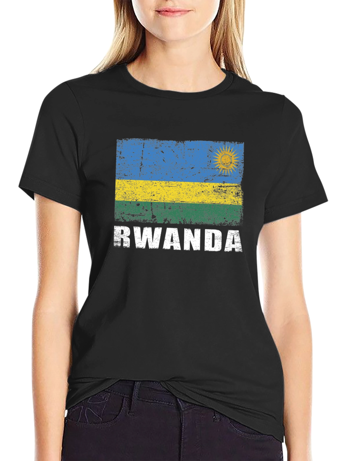 Rwanda Flag Graphic T-Shirt - Patriotic Apparel