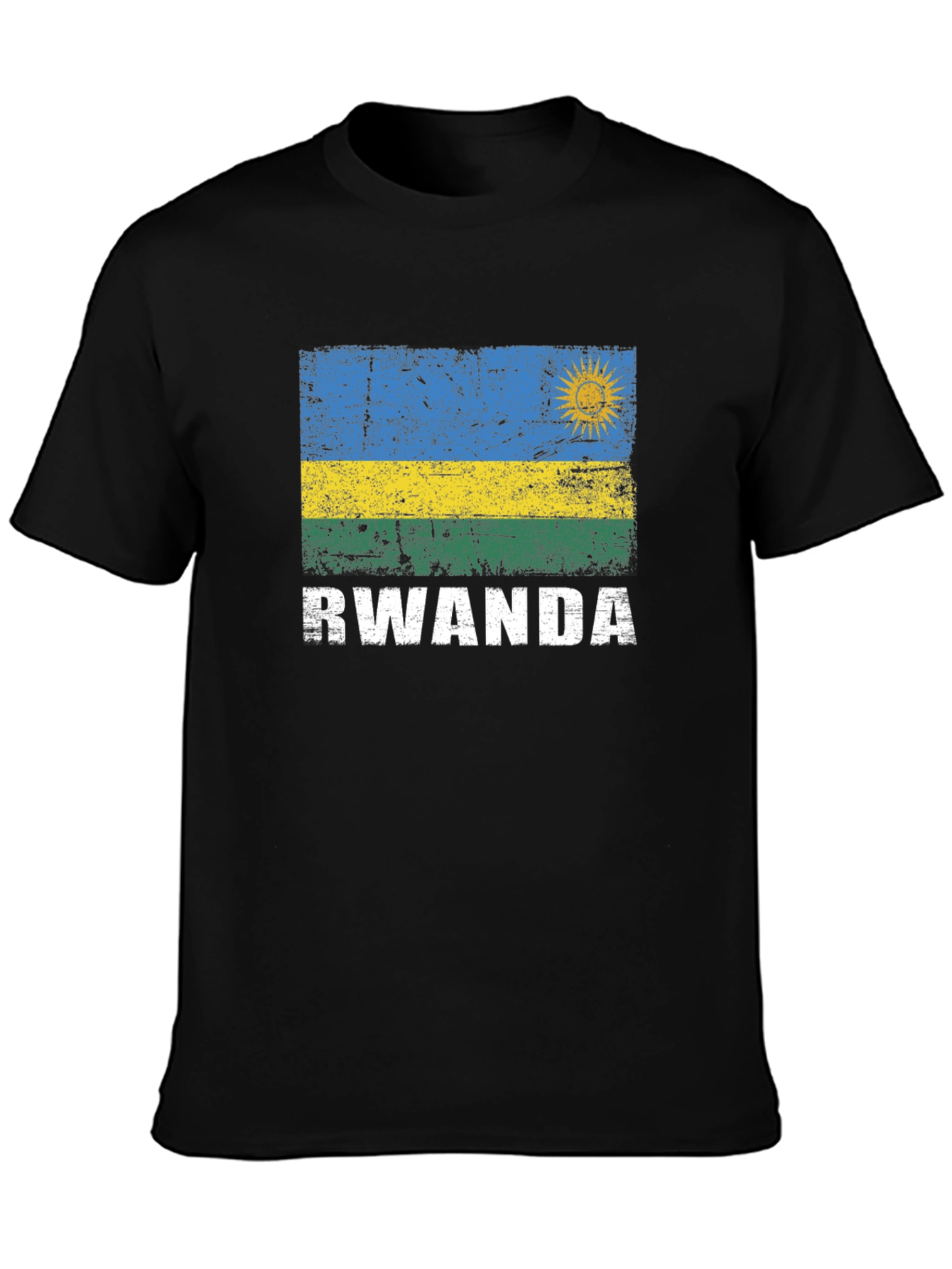 Rwanda Flag Graphic T-Shirt - Patriotic Apparel