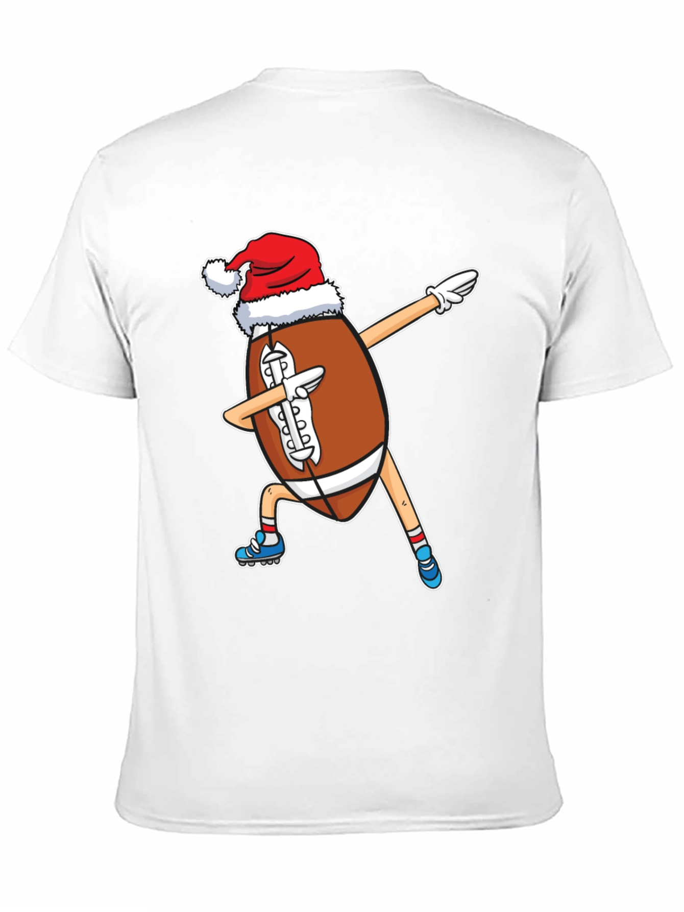 Festive Football Dabbing Santa Hat T-Shirt