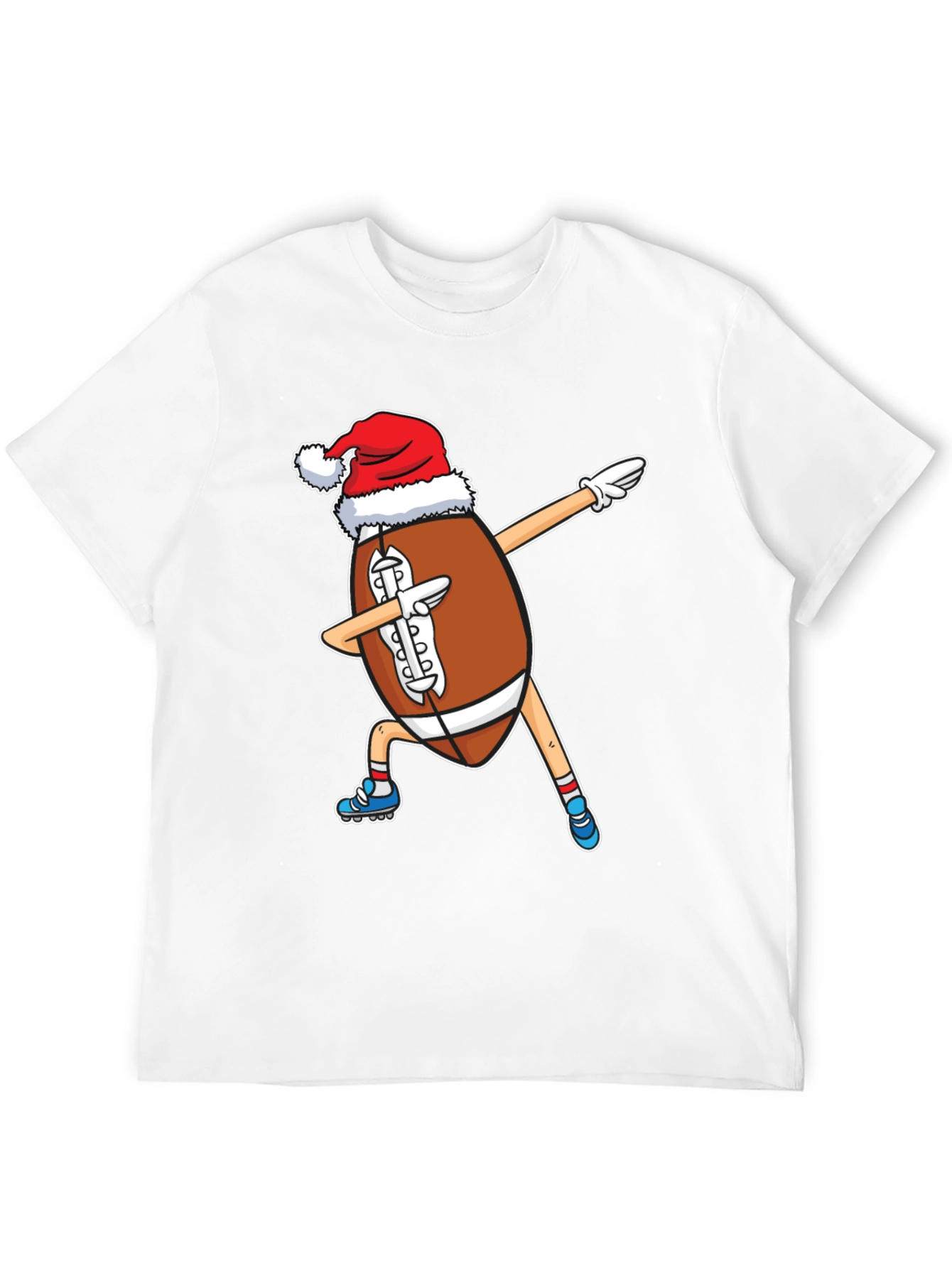 Festive Football Dabbing Santa Hat T-Shirt