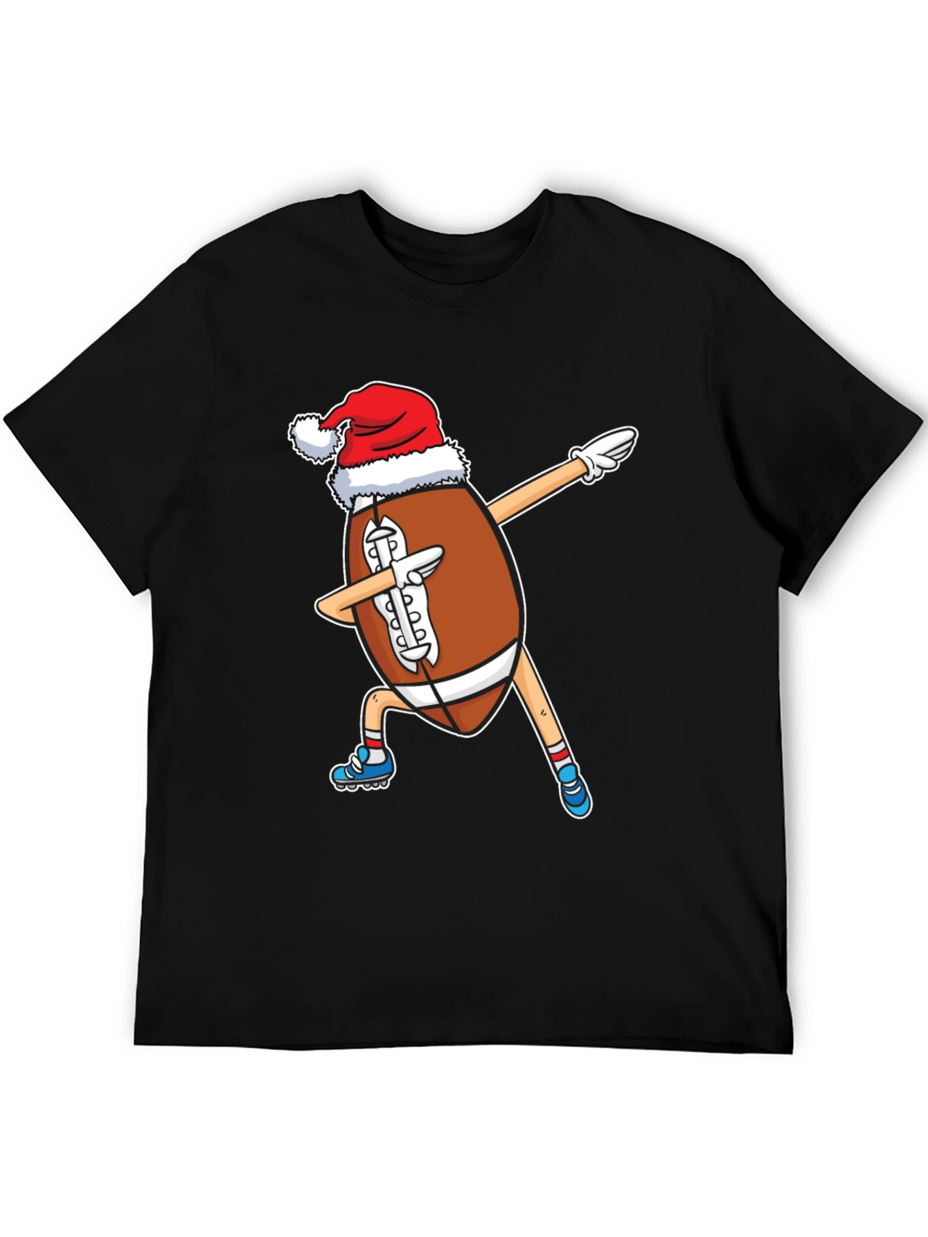Festive Football Dabbing Santa Hat T-Shirt