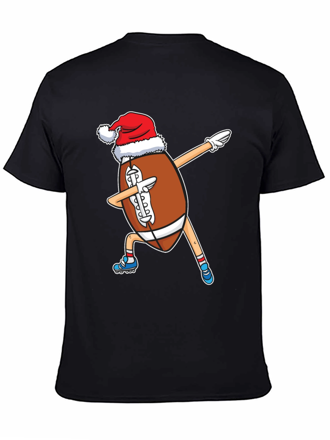 Festive Football Dabbing Santa Hat T-Shirt