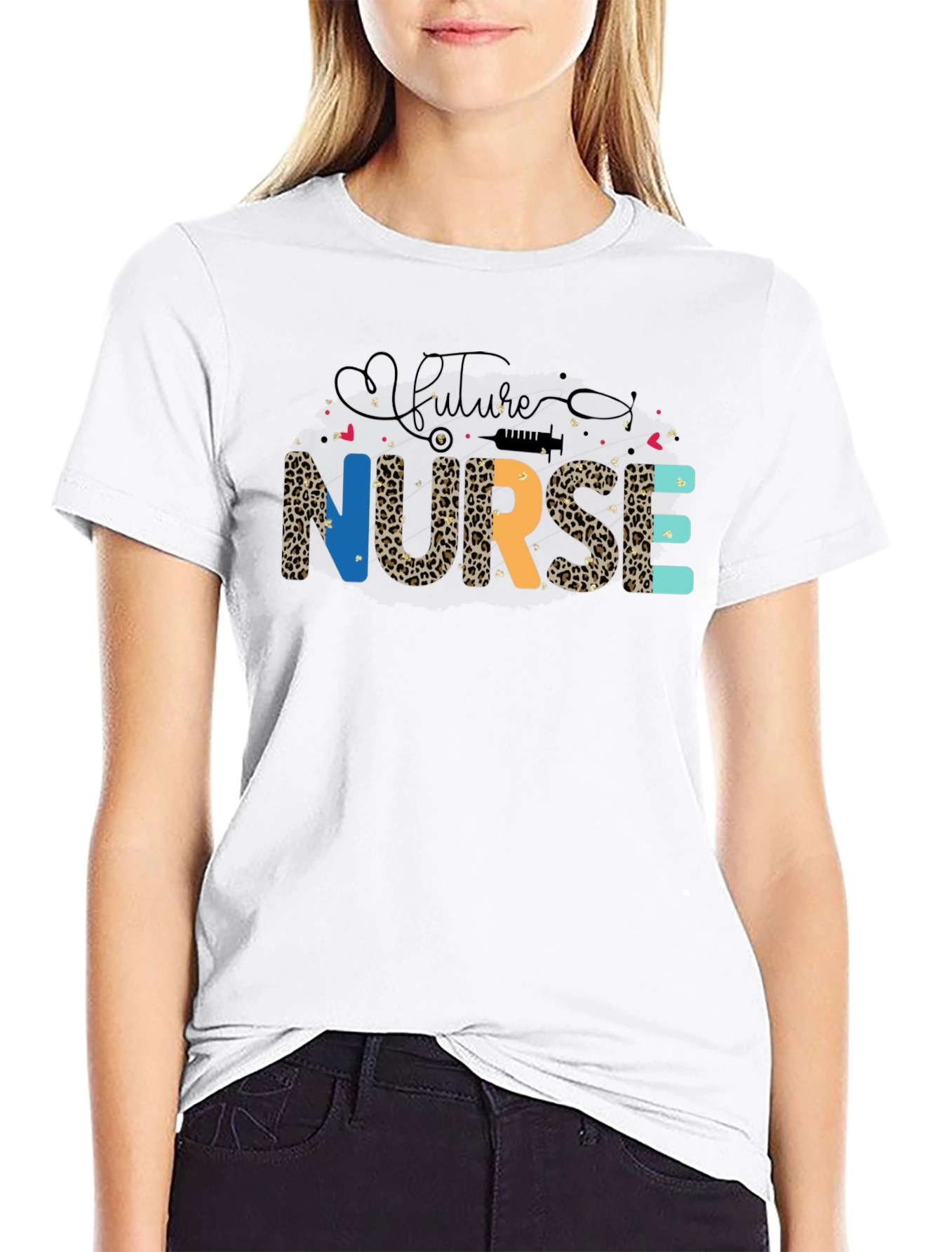 Future Nurse Leopard Print T-Shirt