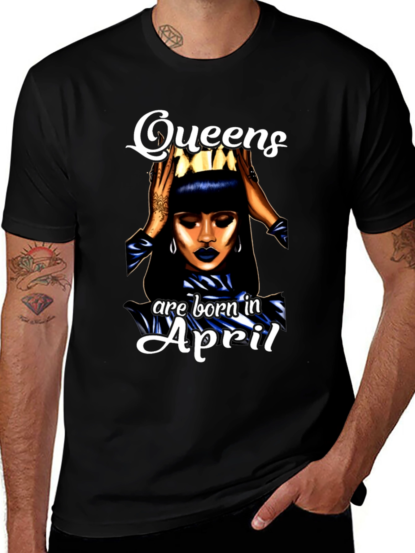Queens Are Born In April T-Shirt