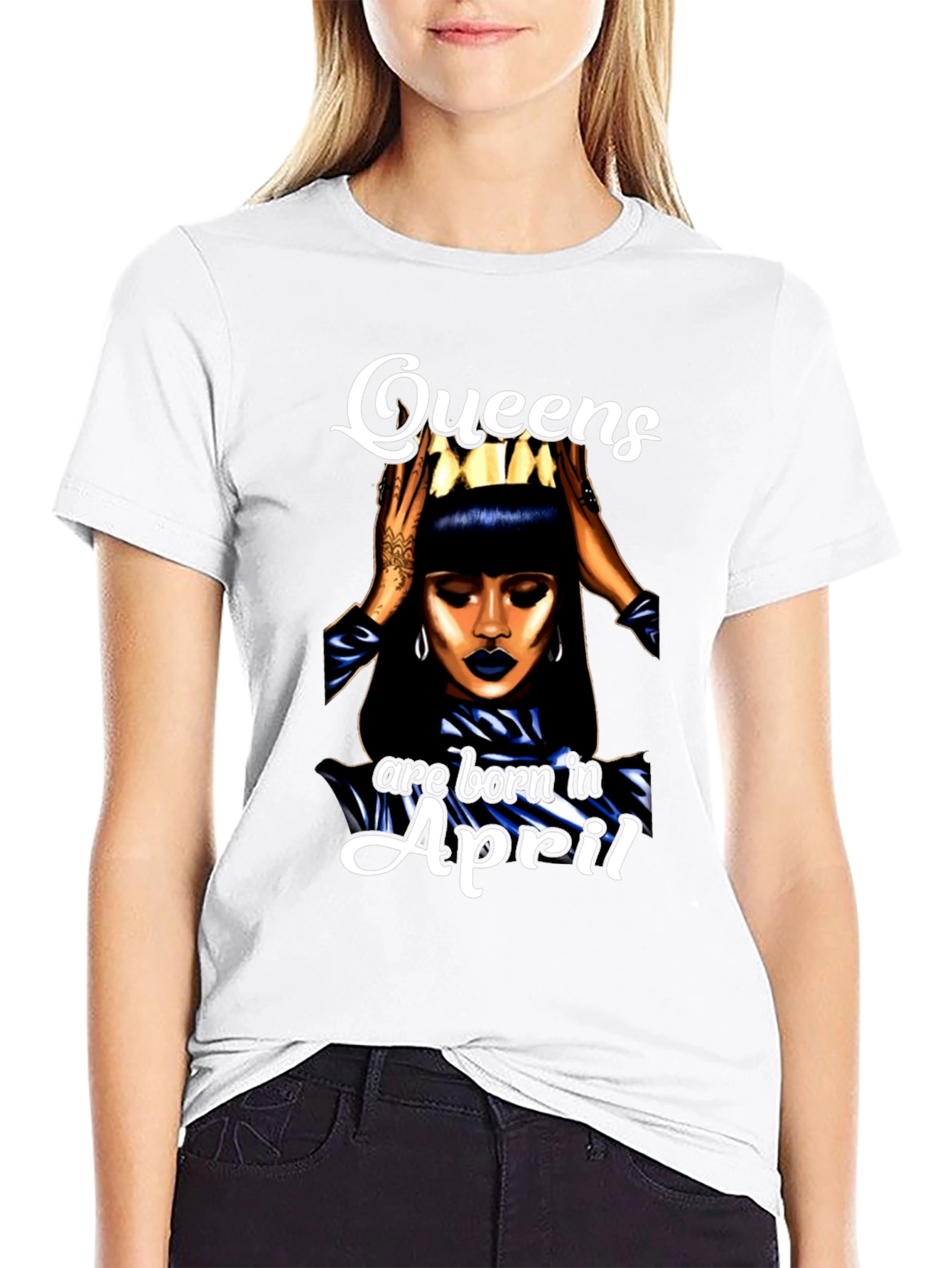 Queens Are Born In April T-Shirt