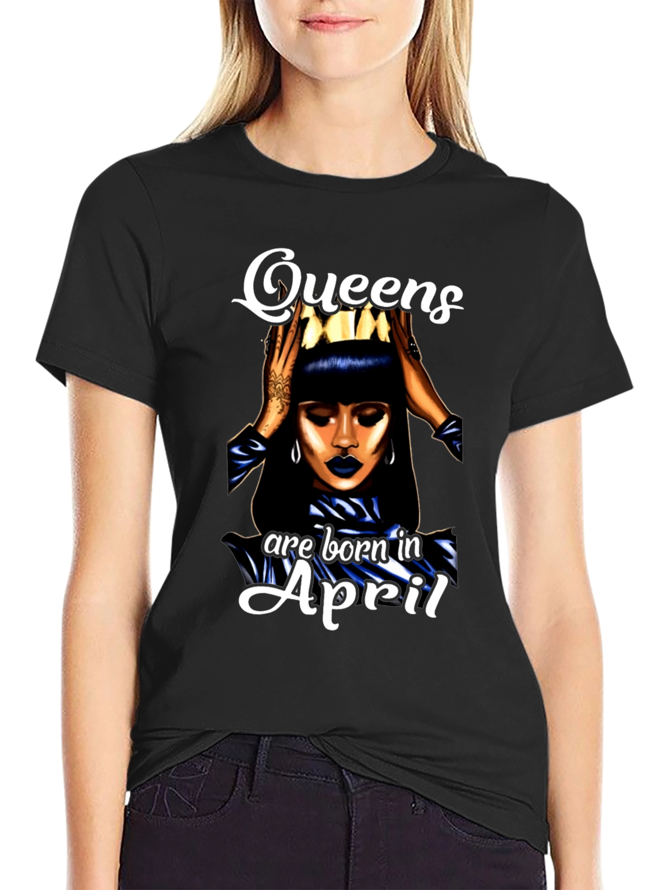 Queens Are Born In April T-Shirt