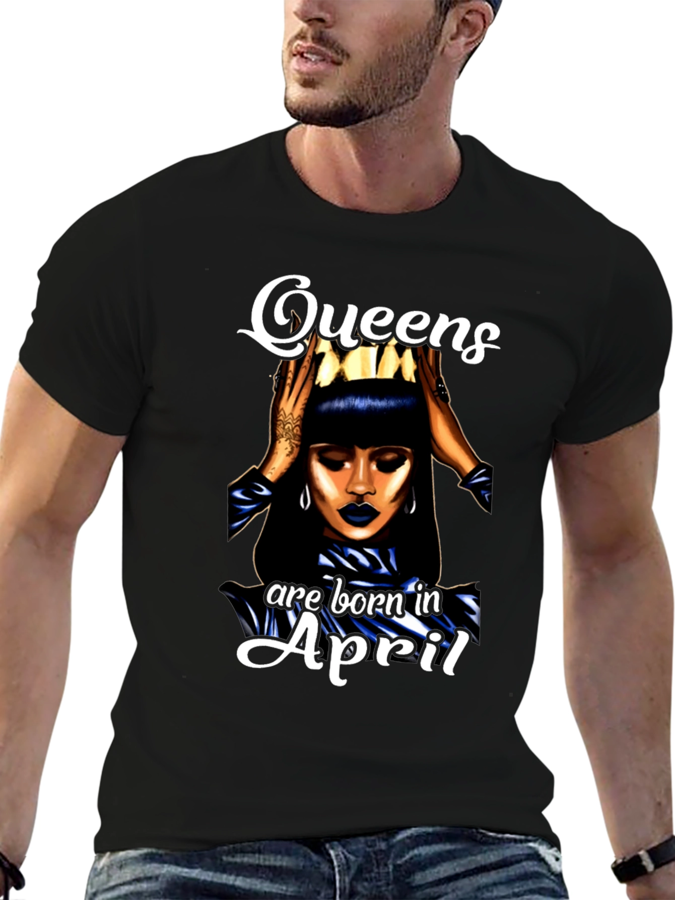 Queens Are Born In April T-Shirt