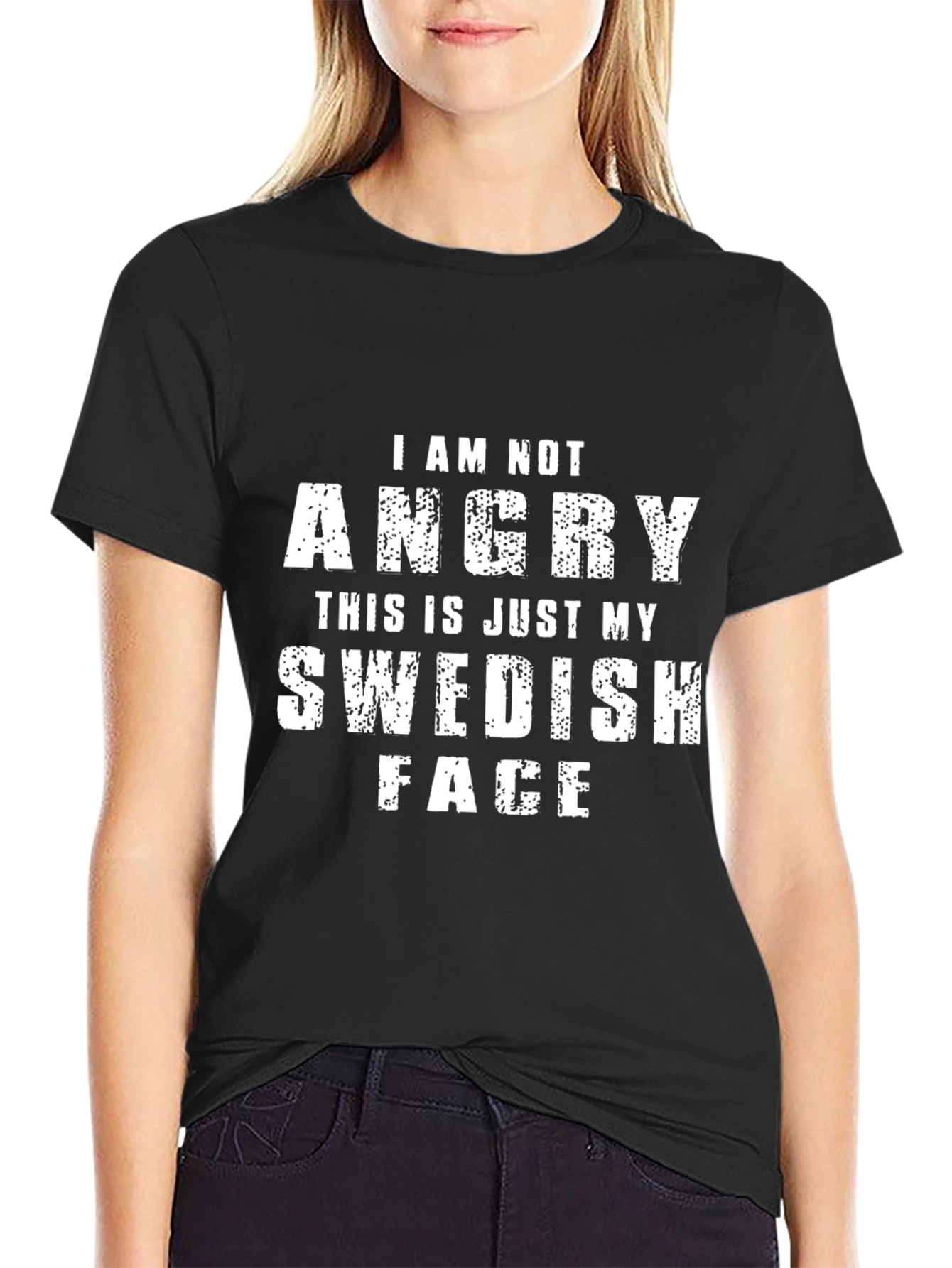 Funny Swedish Face Graphic T-Shirt