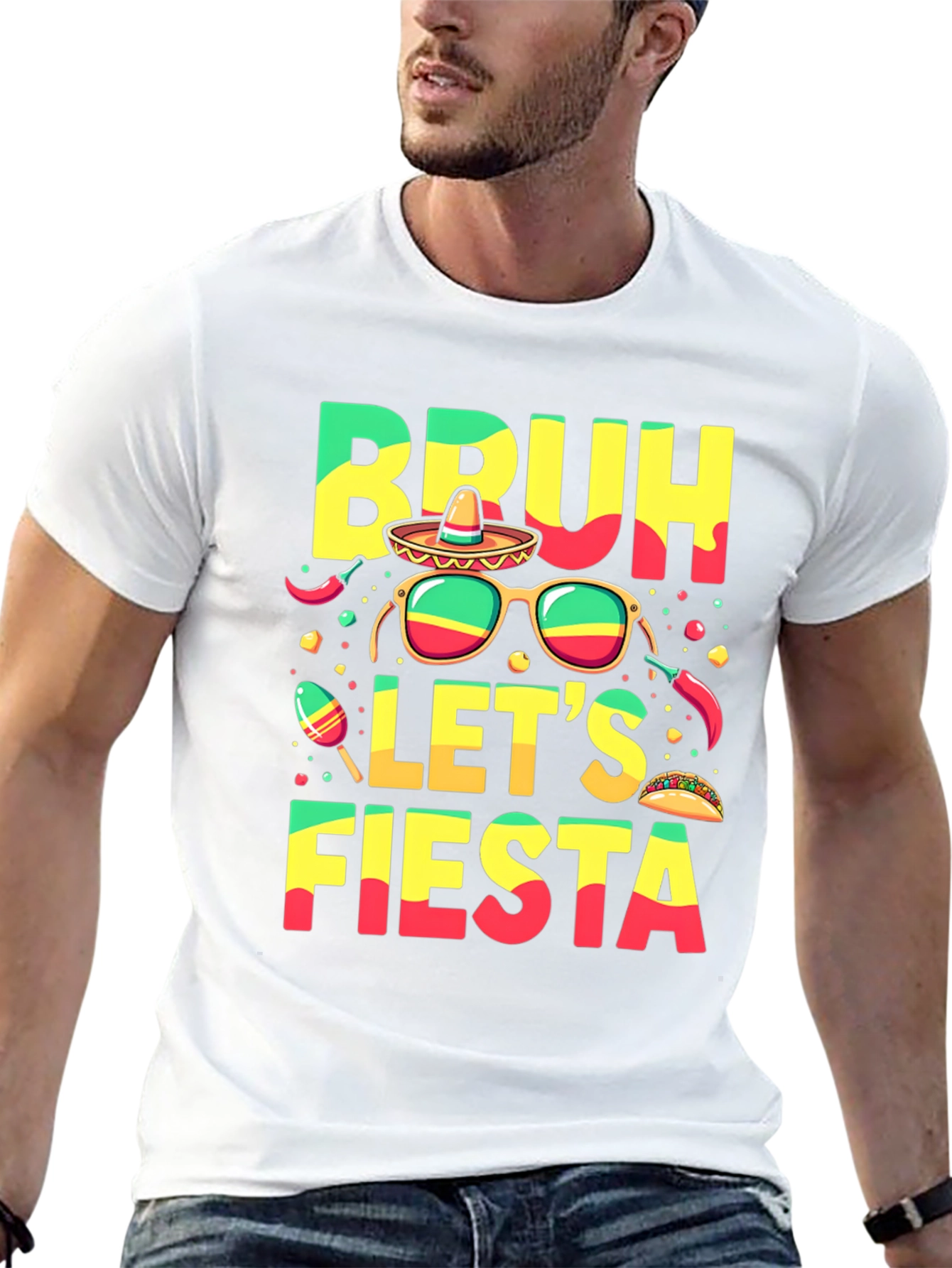 Bruh Lets Fiesta Graphic T-Shirt