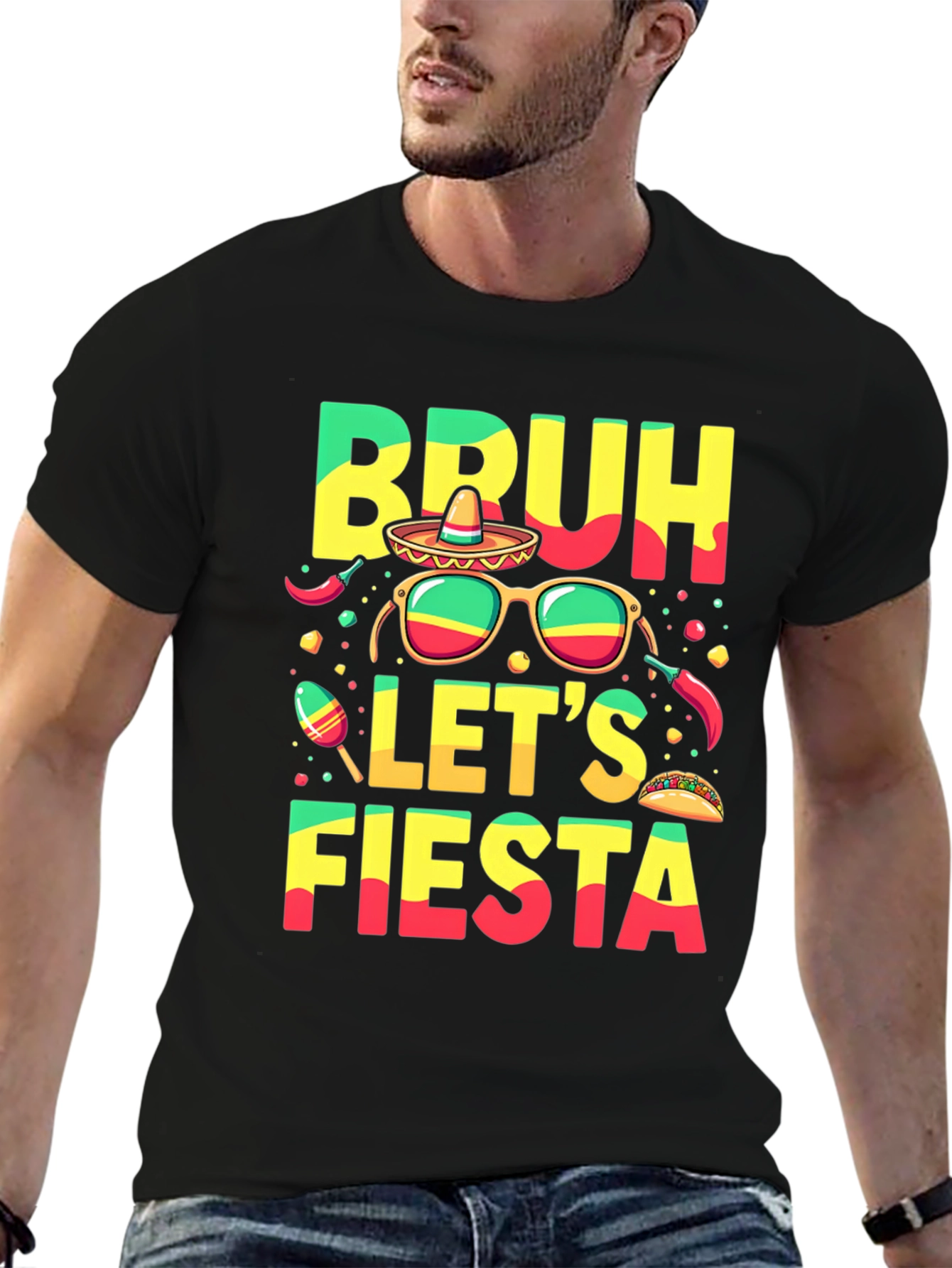 Bruh Lets Fiesta Graphic T-Shirt