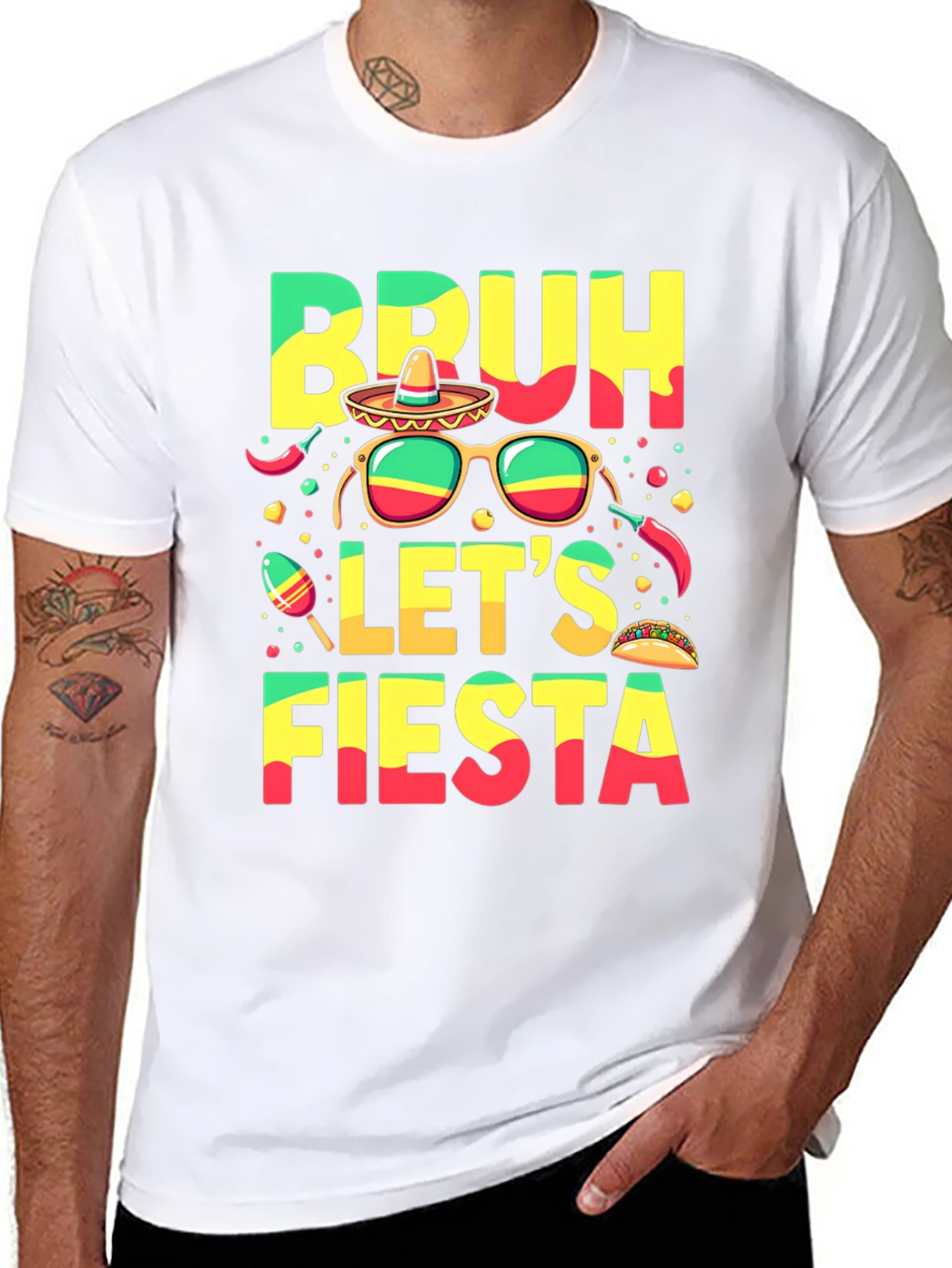 Bruh Lets Fiesta Graphic T-Shirt