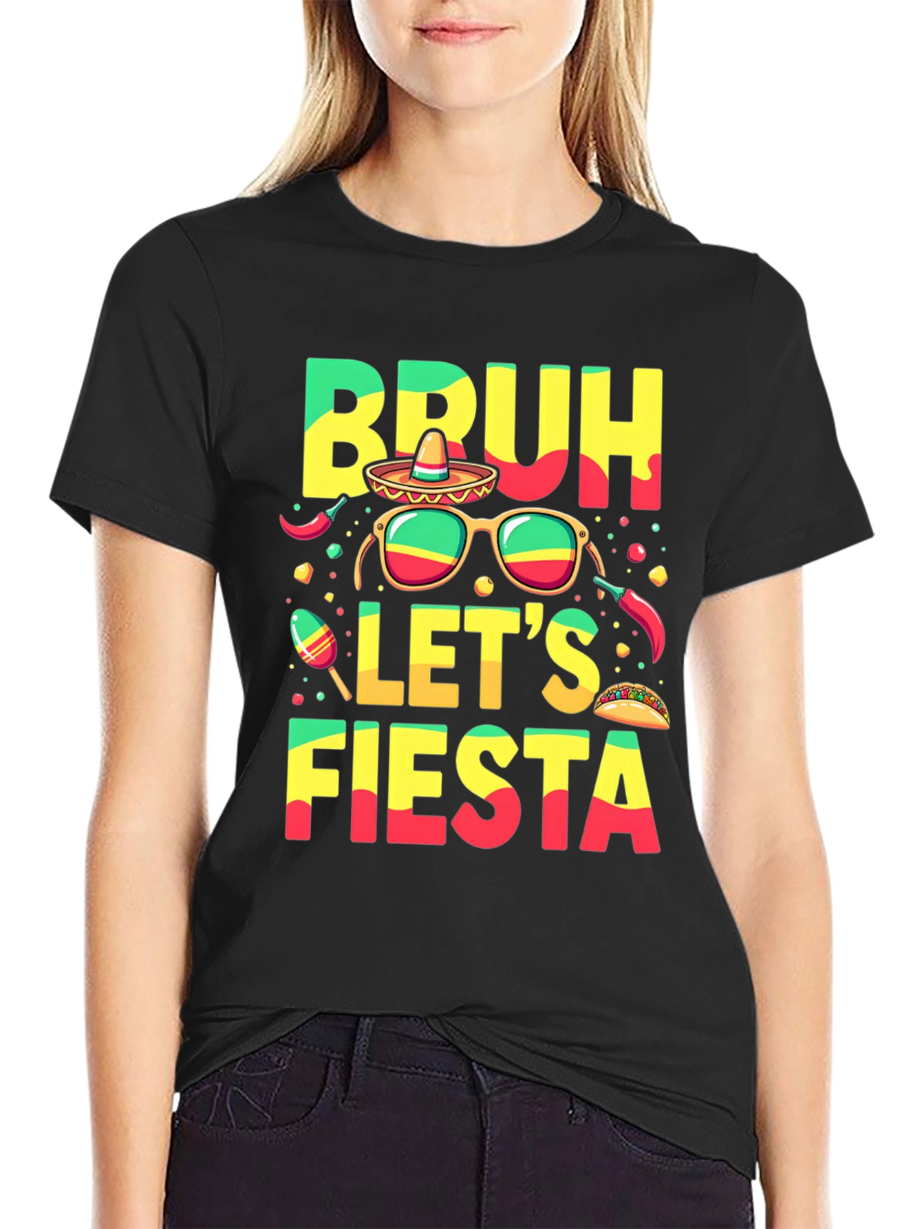 Bruh Lets Fiesta Graphic T-Shirt