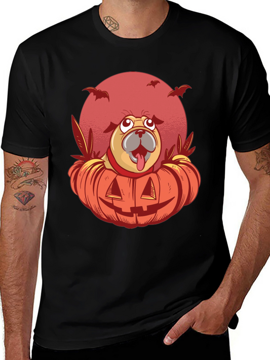 Halloween Pug Pumpkin T-Shirt