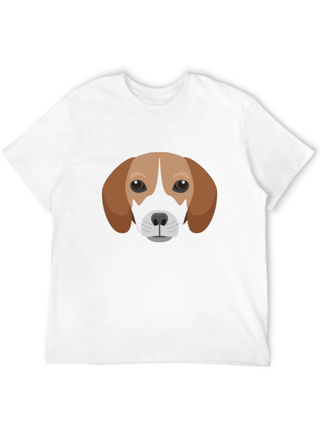 Dog Face Graphic Tee - Black Casual T-Shirt